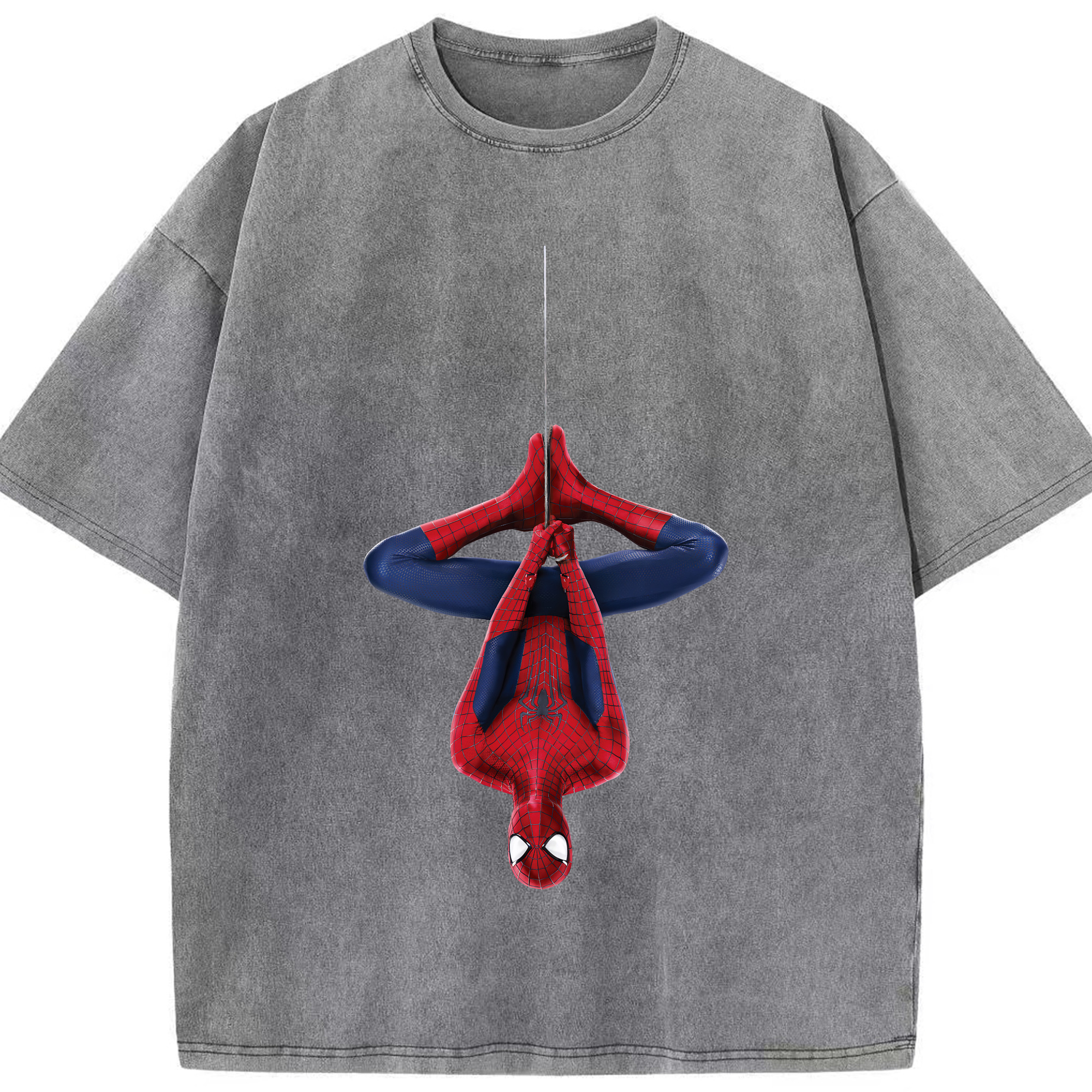 （画像用） Spider Man スパイダーマン 綿100% ヴィンテージ風 半袖Tシャツ（フロントプリント）