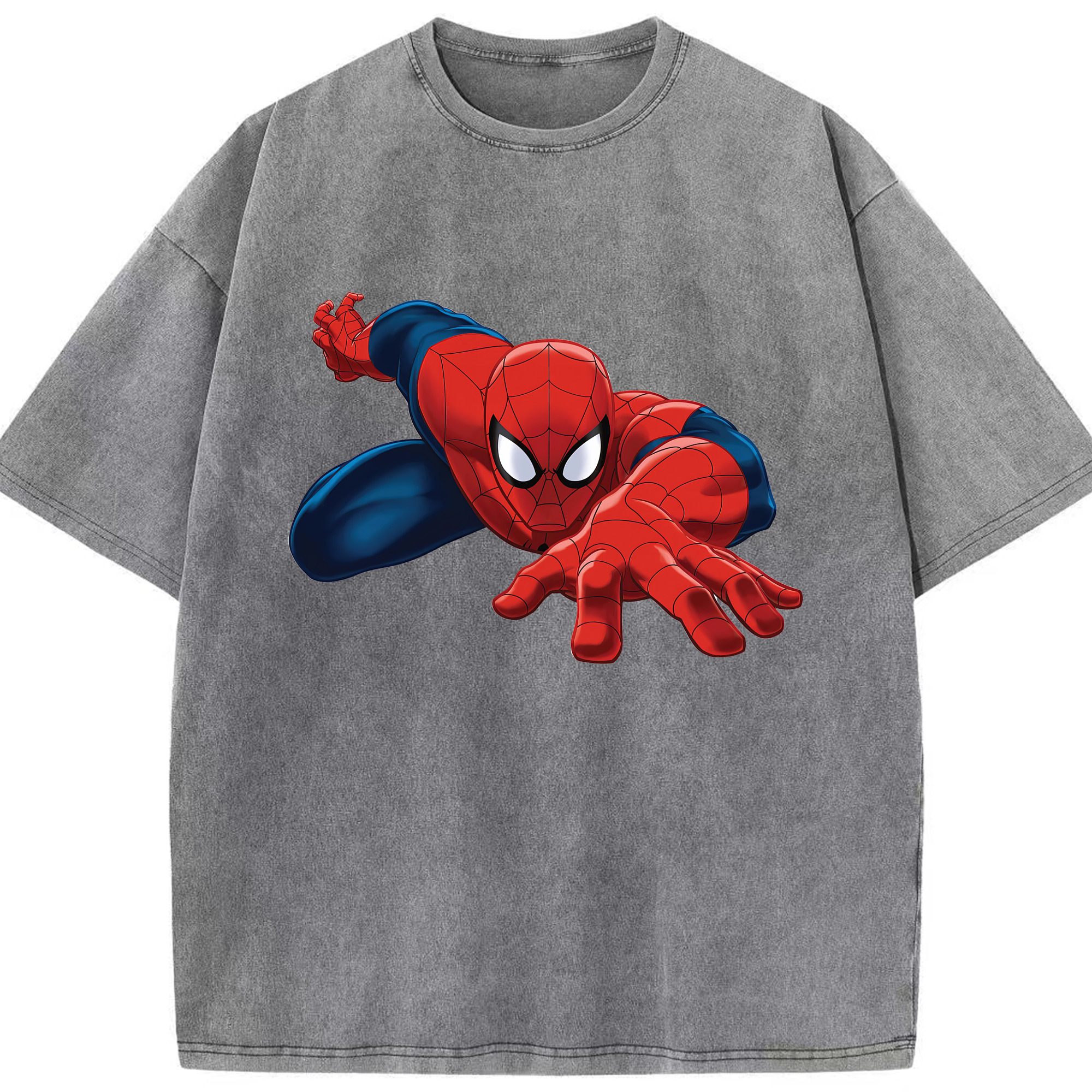 （画像用） Spider Man スパイダーマン 綿100% ヴィンテージ風 半袖Tシャツ（フロントプリント）