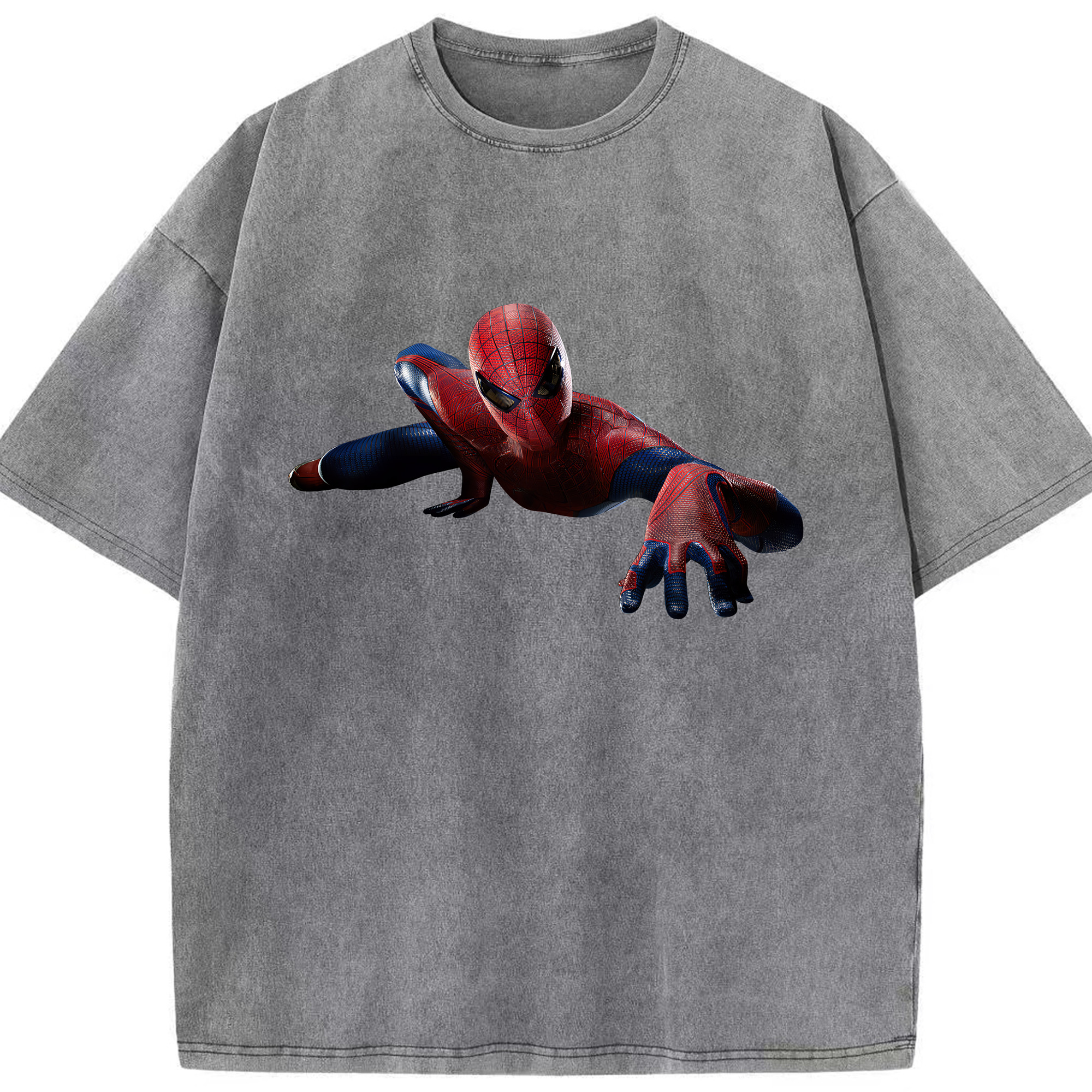 Spider Man スパイダーマン 綿100% ヴィンテージ風 半袖Tシャツ（フロントプリント）