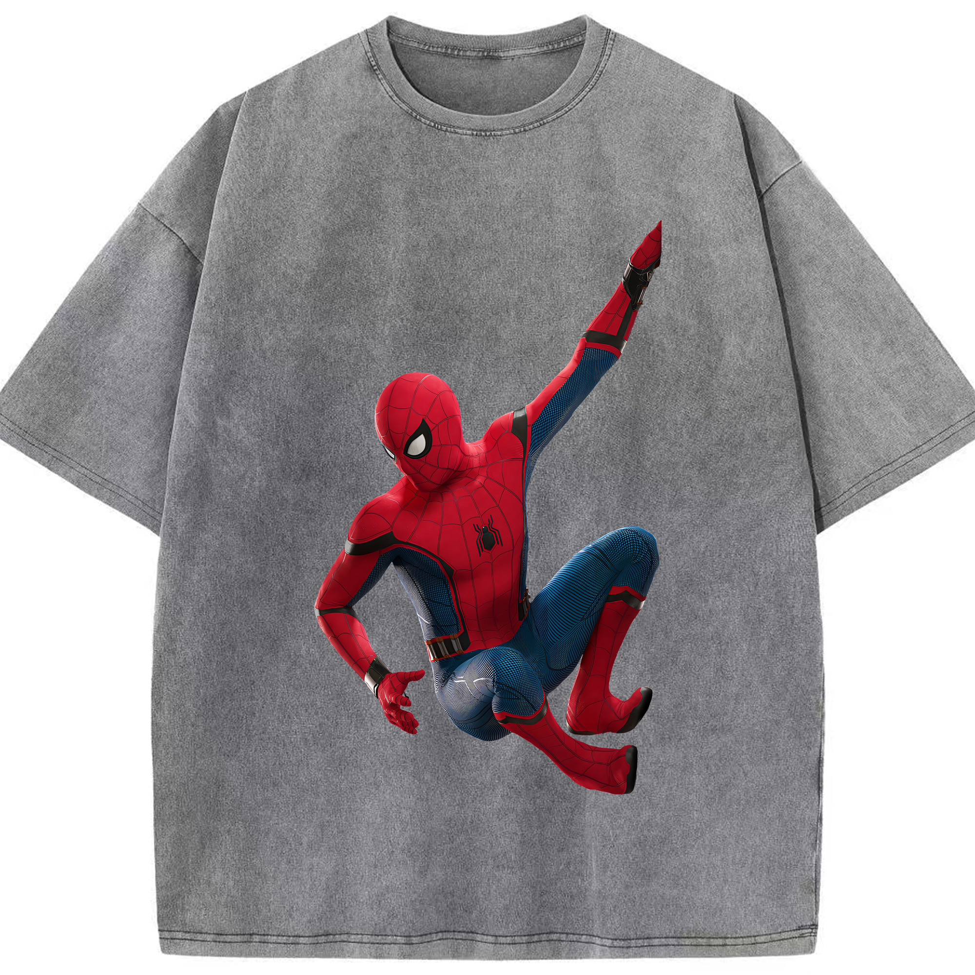 （画像用） Spider Man スパイダーマン 綿100% ヴィンテージ風 半袖Tシャツ（フロントプリント）
