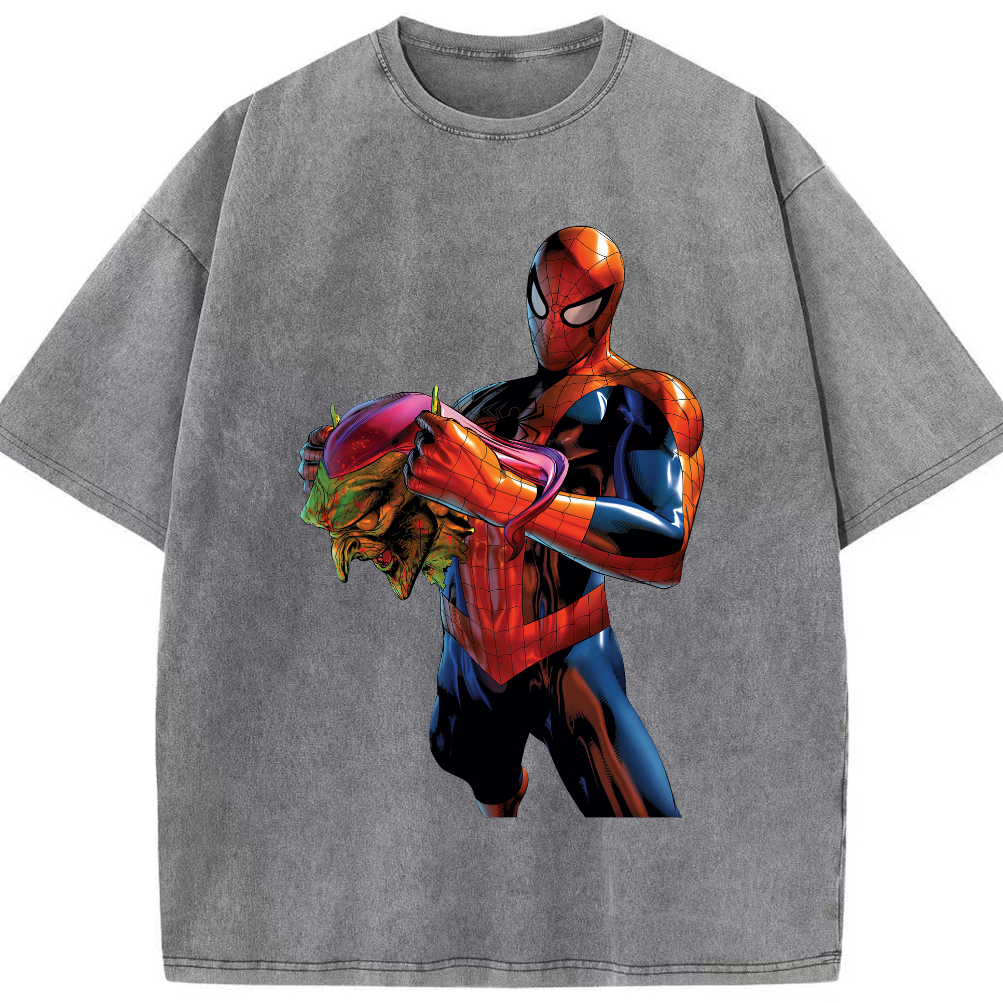 （画像用） Spider Man スパイダーマン 綿100% ヴィンテージ風 半袖Tシャツ（フロントプリント）