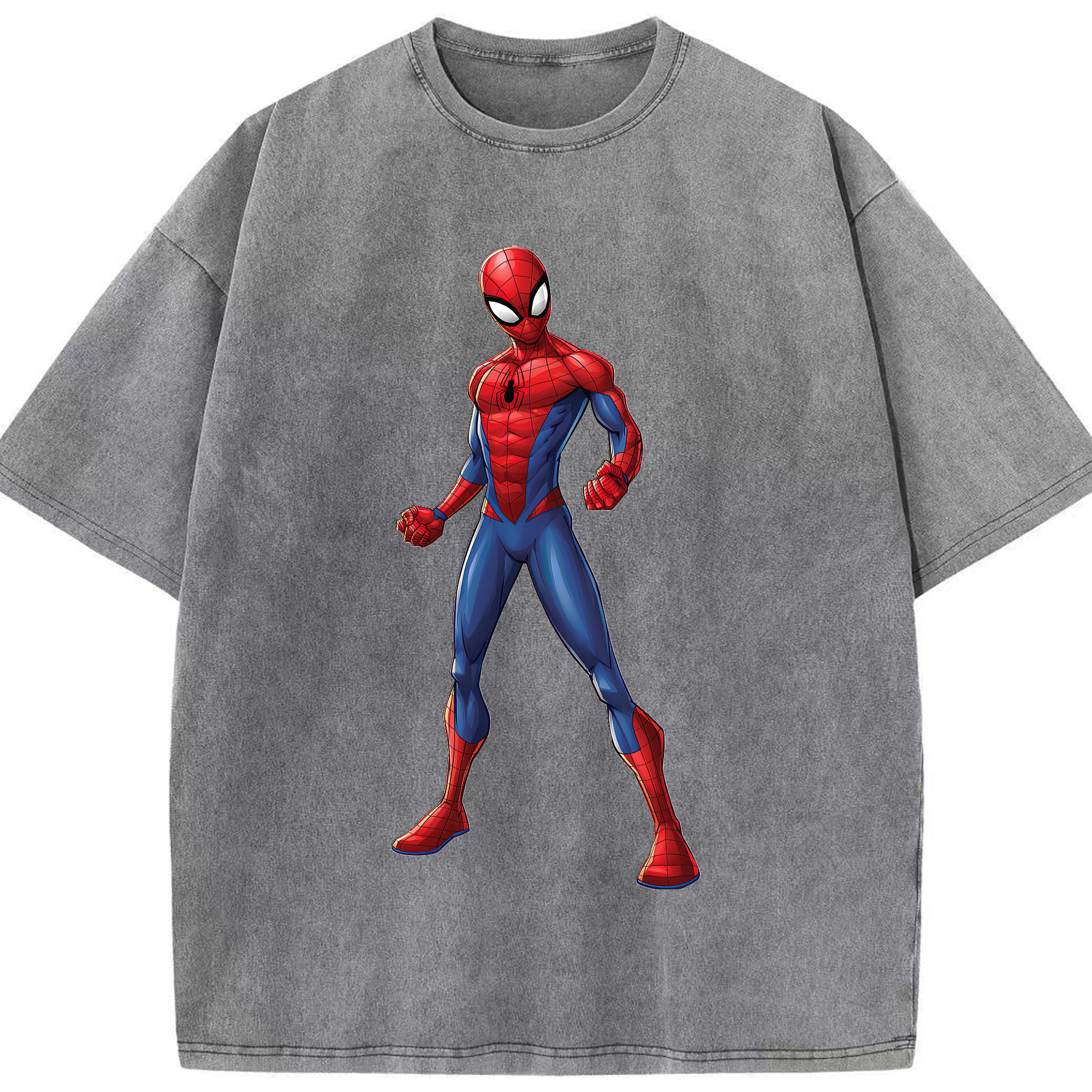 （画像用） Spider Man スパイダーマン 綿100% ヴィンテージ風 半袖Tシャツ（フロントプリント）