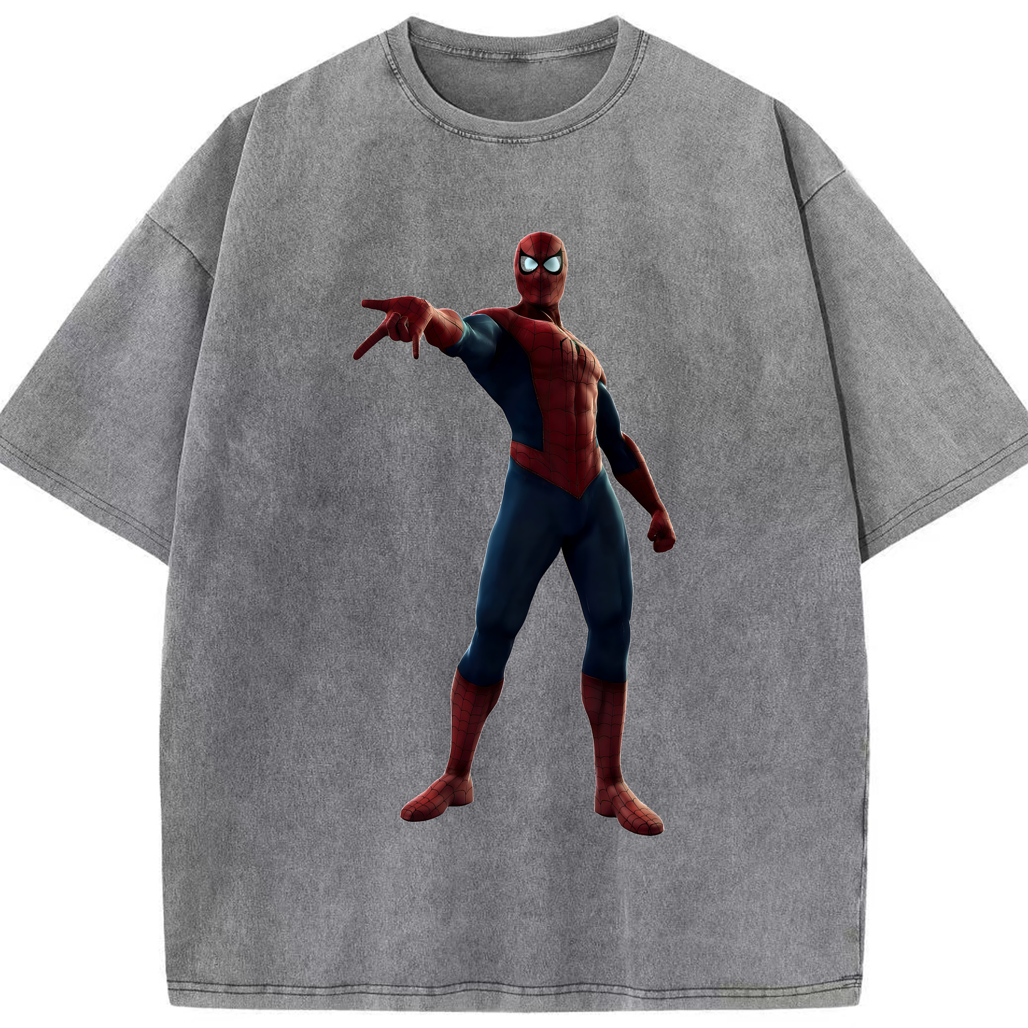 （画像用） Spider Man スパイダーマン 綿100% ヴィンテージ風 半袖Tシャツ（フロントプリント）