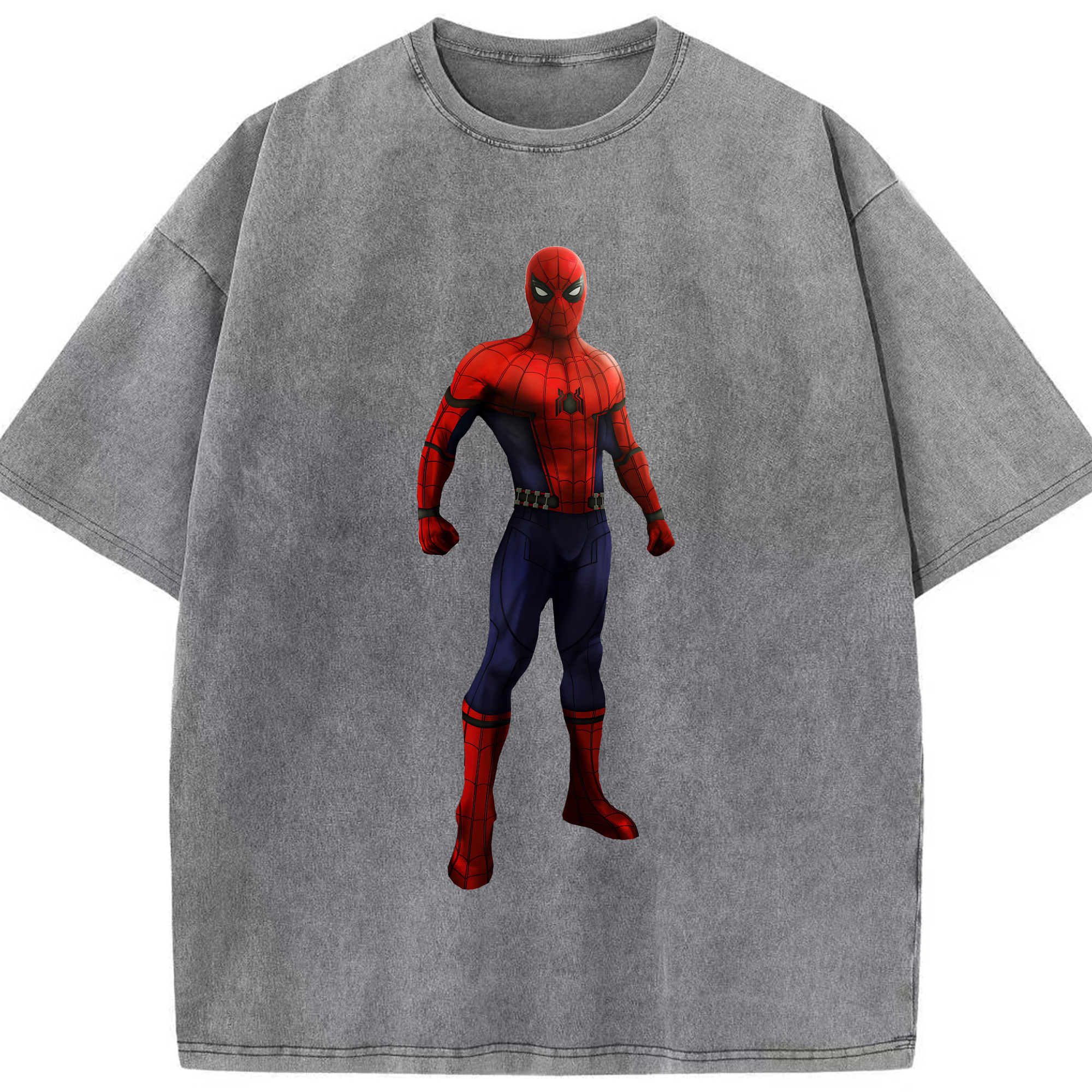 （画像用） Spider Man スパイダーマン 綿100% ヴィンテージ風 半袖Tシャツ（フロントプリント）