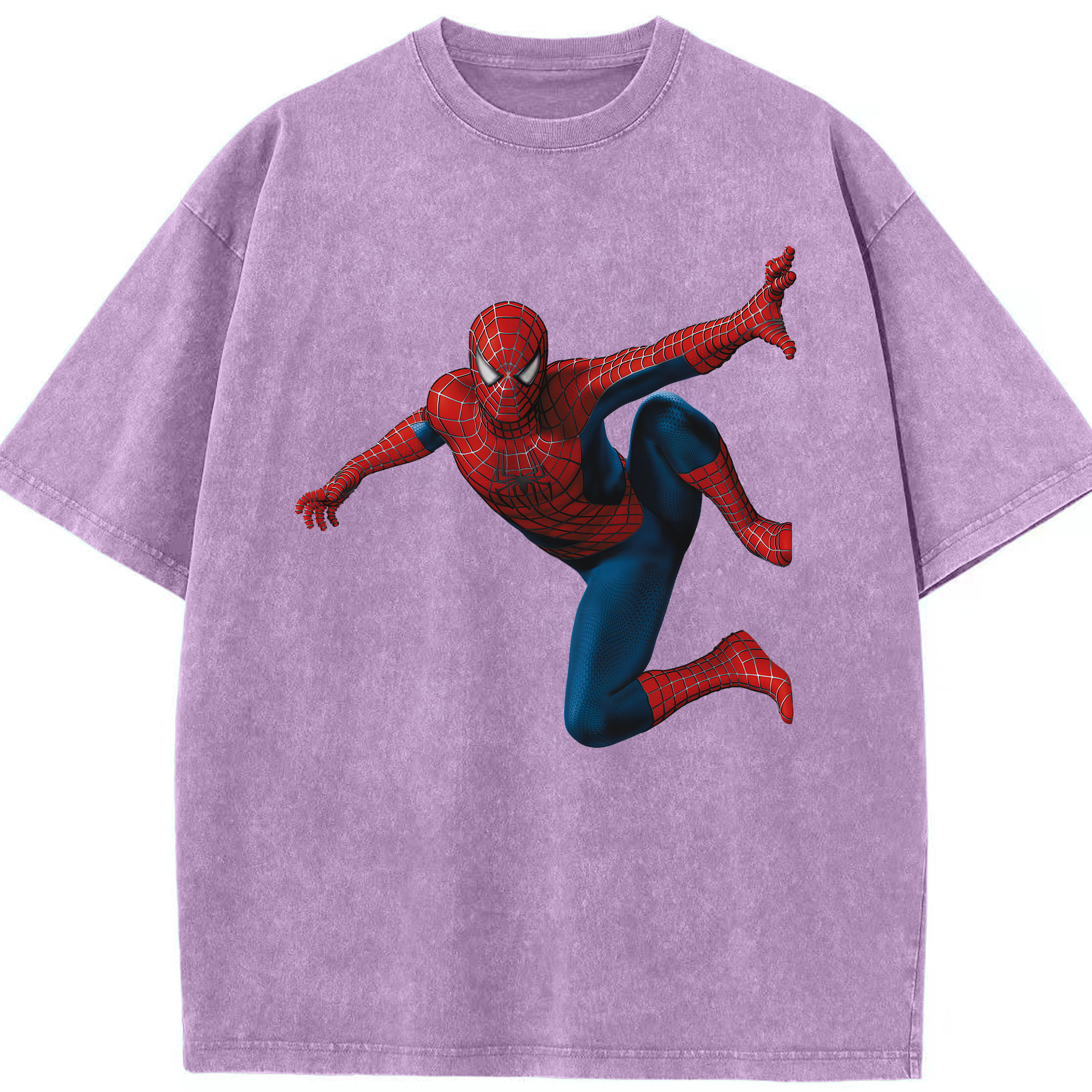 （画像用） Spider Man スパイダーマン 綿100% ヴィンテージ風 半袖Tシャツ（フロントプリント）