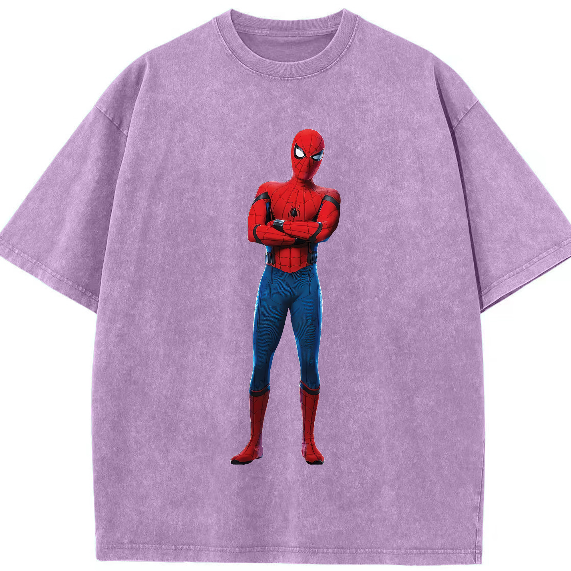 （画像用） Spider Man スパイダーマン 綿100% ヴィンテージ風 半袖Tシャツ（フロントプリント）