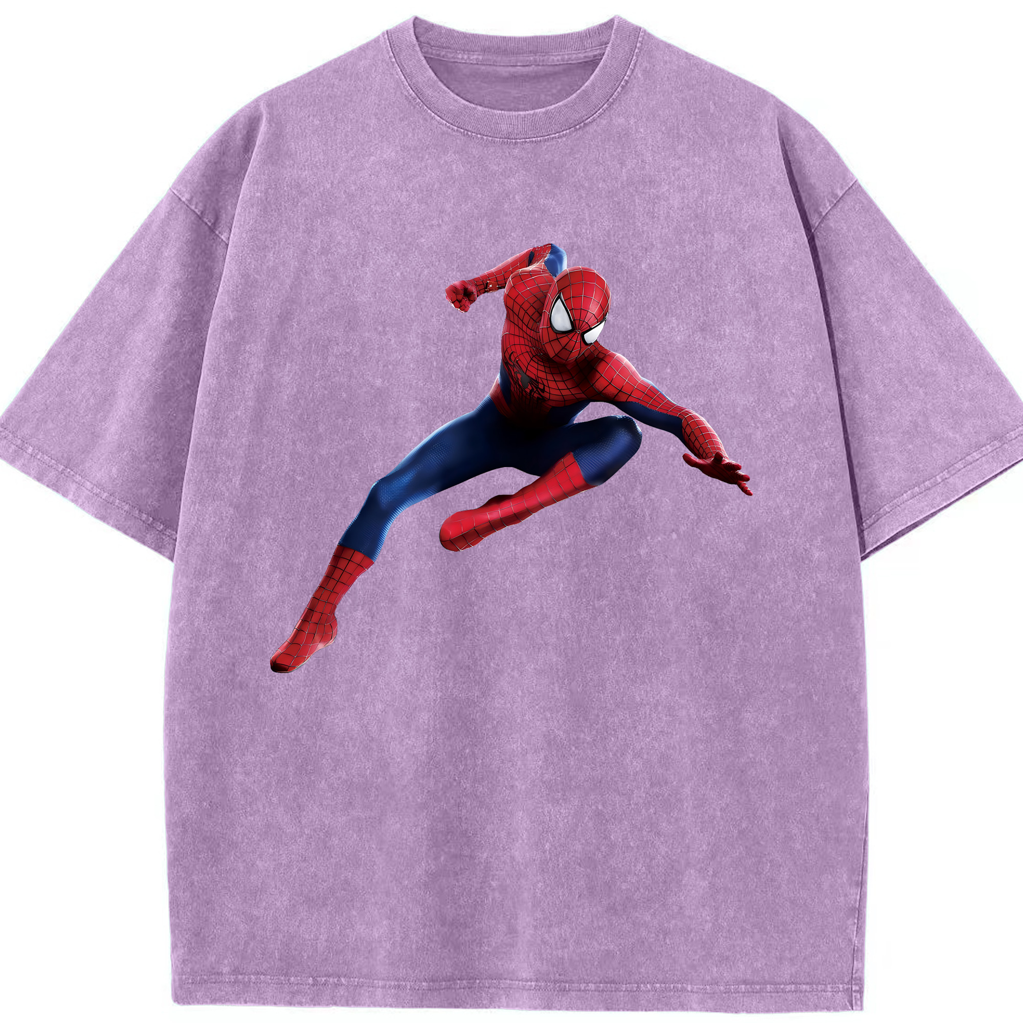 （画像用） Spider Man スパイダーマン 綿100% ヴィンテージ風 半袖Tシャツ（フロントプリント）