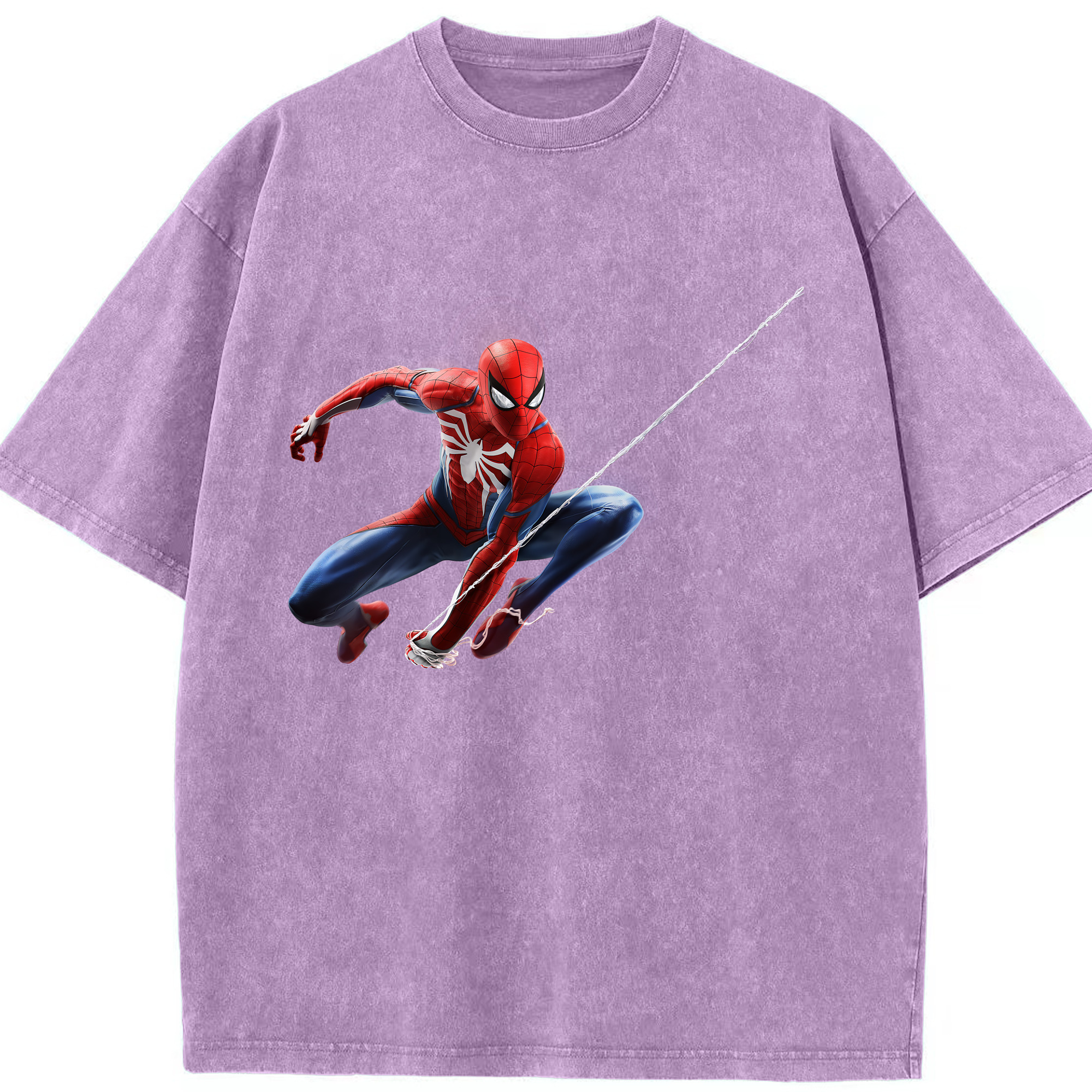 （画像用） Spider Man スパイダーマン 綿100% ヴィンテージ風 半袖Tシャツ（フロントプリント）
