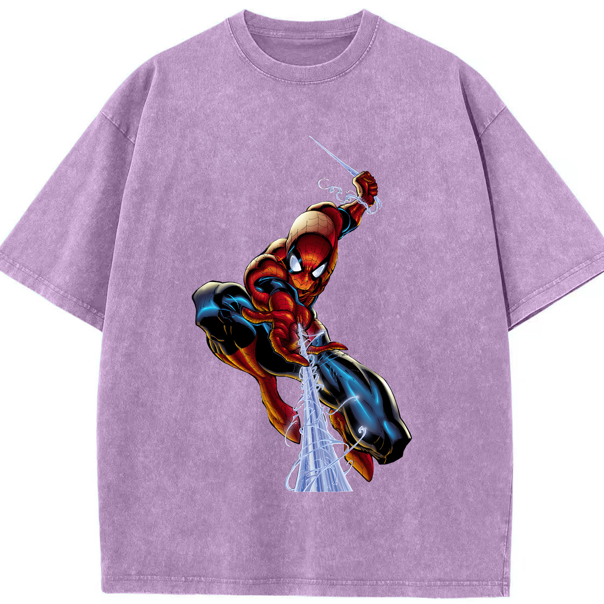 （画像用） Spider Man スパイダーマン 綿100% ヴィンテージ風 半袖Tシャツ（フロントプリント）