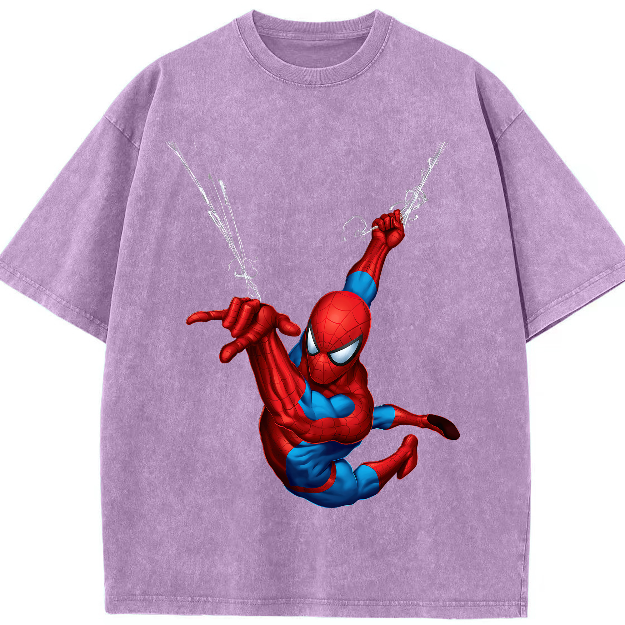 （画像用） Spider Man スパイダーマン 綿100% ヴィンテージ風 半袖Tシャツ（フロントプリント）