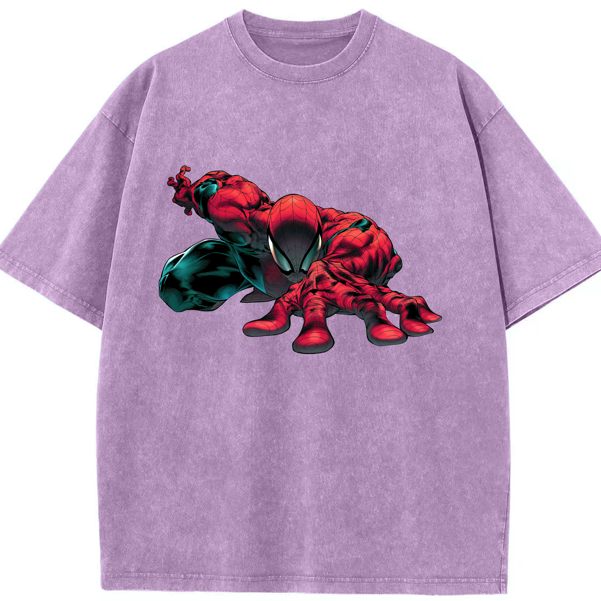 （画像用） Spider Man スパイダーマン 綿100% ヴィンテージ風 半袖Tシャツ（フロントプリント）