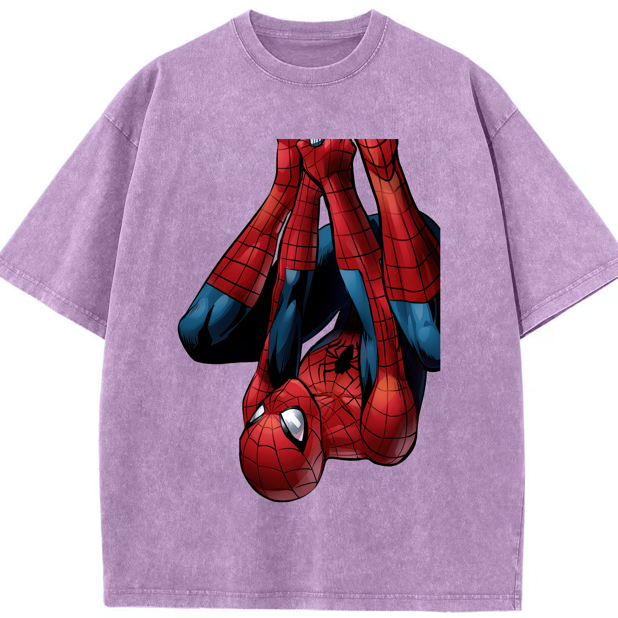 （画像用） Spider Man スパイダーマン 綿100% ヴィンテージ風 半袖Tシャツ（フロントプリント）