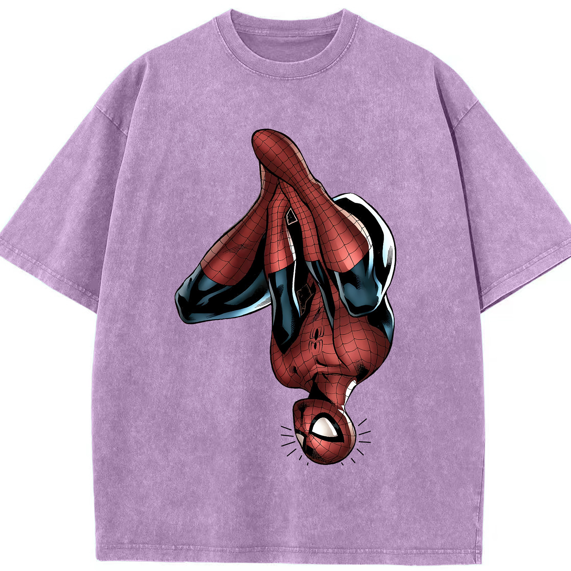（画像用） Spider Man スパイダーマン 綿100% ヴィンテージ風 半袖Tシャツ（フロントプリント）