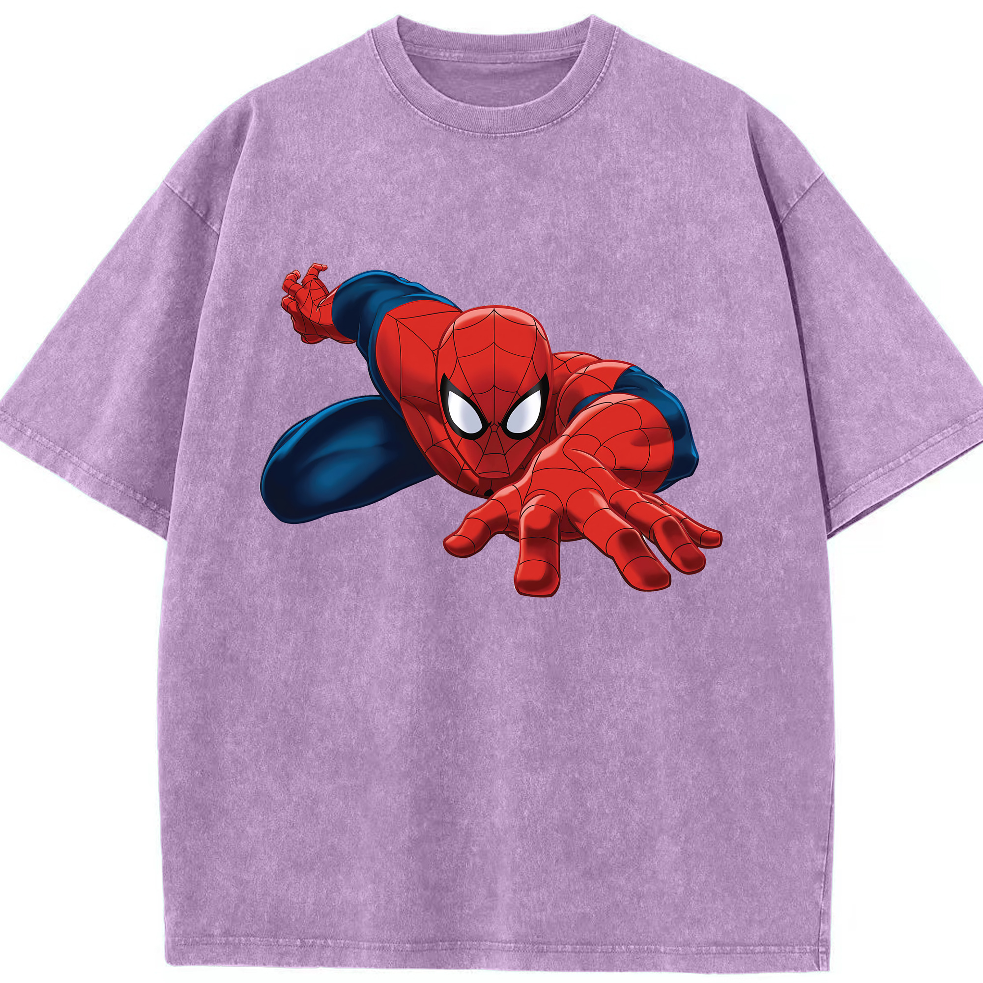 （画像用） Spider Man スパイダーマン 綿100% ヴィンテージ風 半袖Tシャツ（フロントプリント）