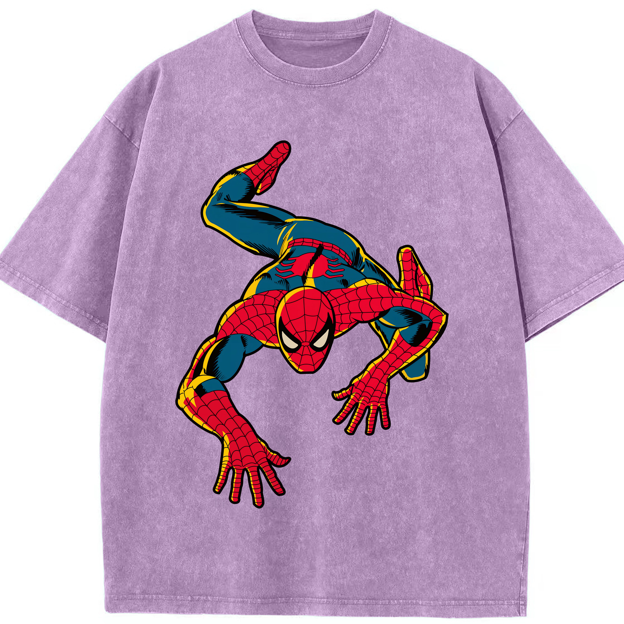 （画像用） Spider Man スパイダーマン 綿100% ヴィンテージ風 半袖Tシャツ（フロントプリント）