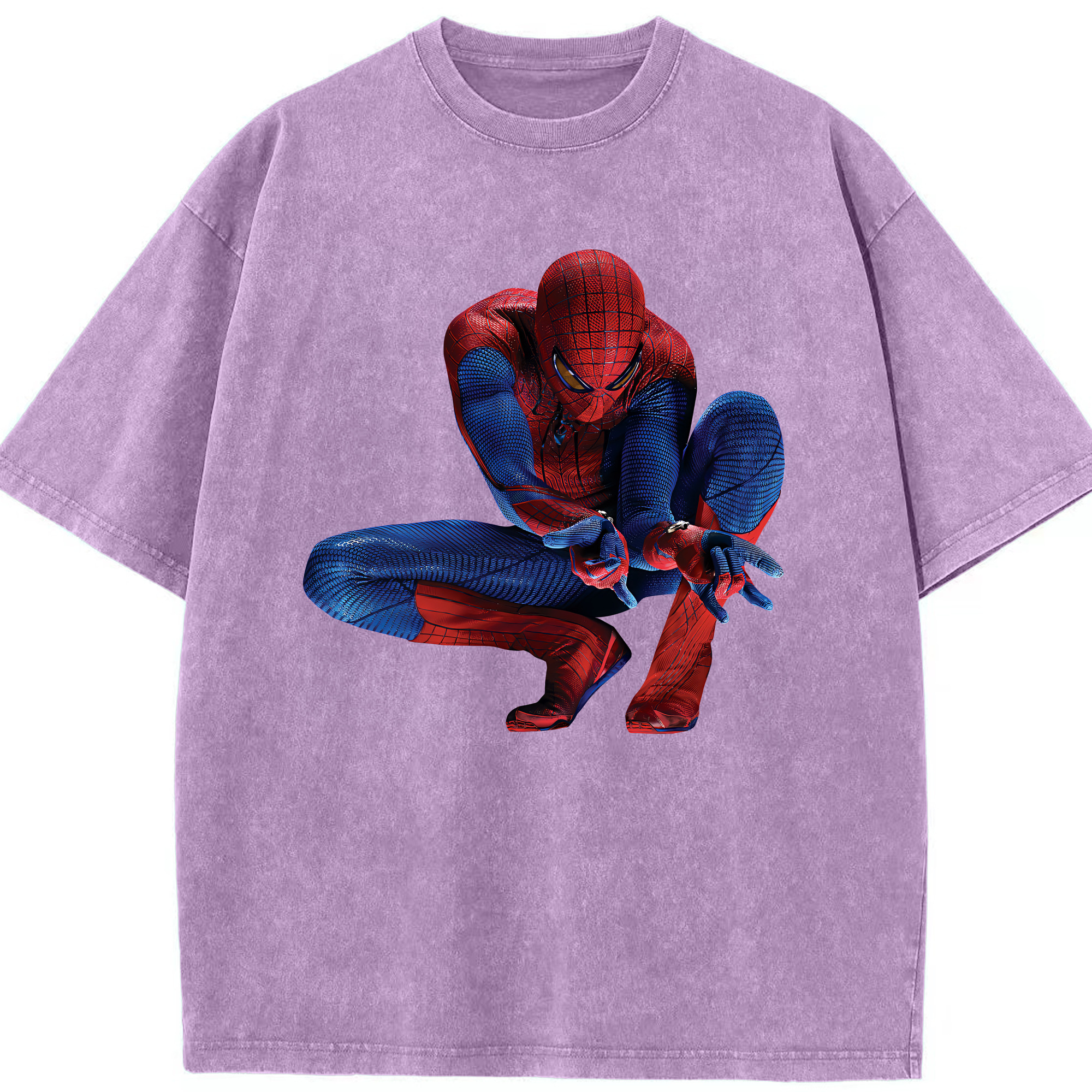（画像用） Spider Man スパイダーマン 綿100% ヴィンテージ風 半袖Tシャツ（フロントプリント）