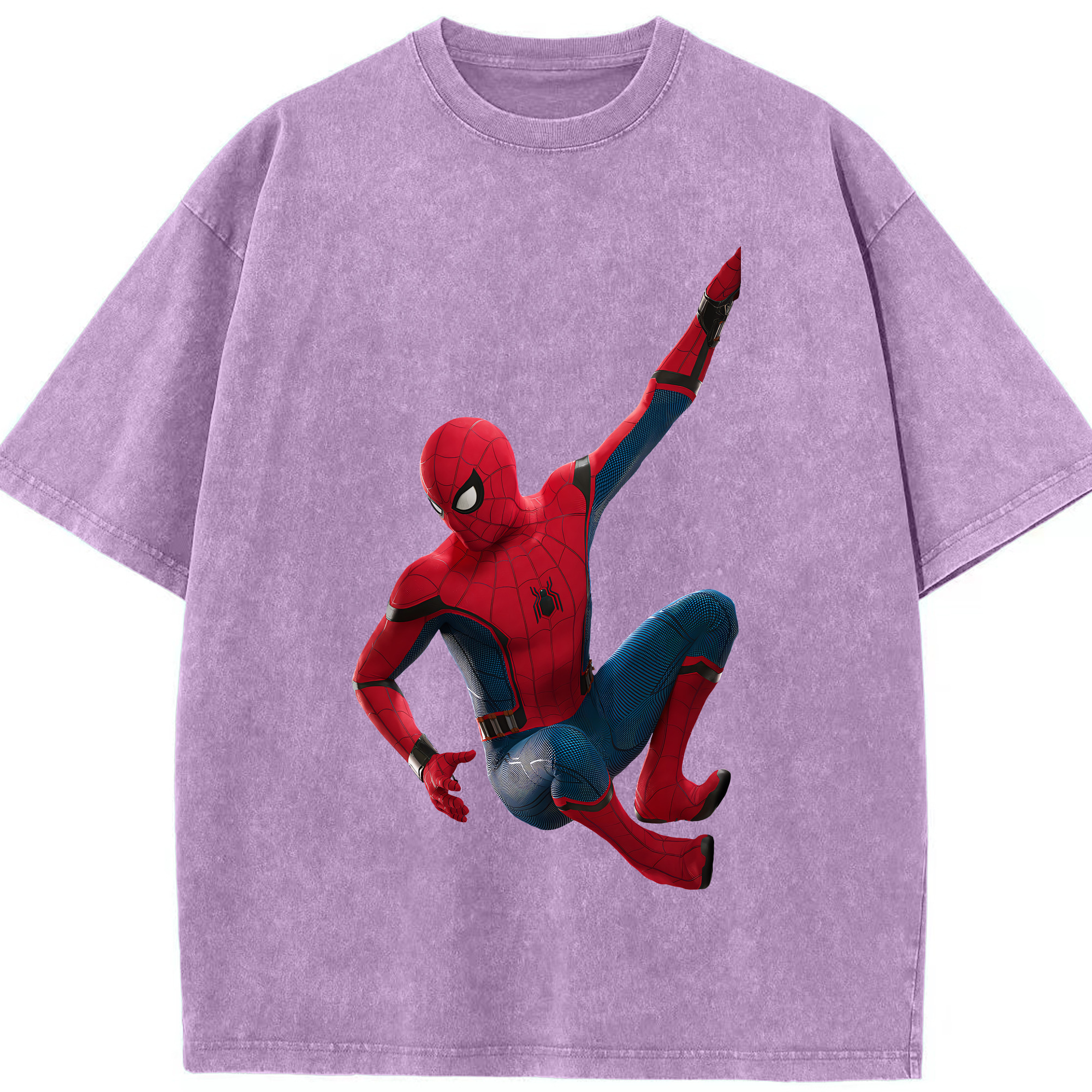 （画像用） Spider Man スパイダーマン 綿100% ヴィンテージ風 半袖Tシャツ（フロントプリント）
