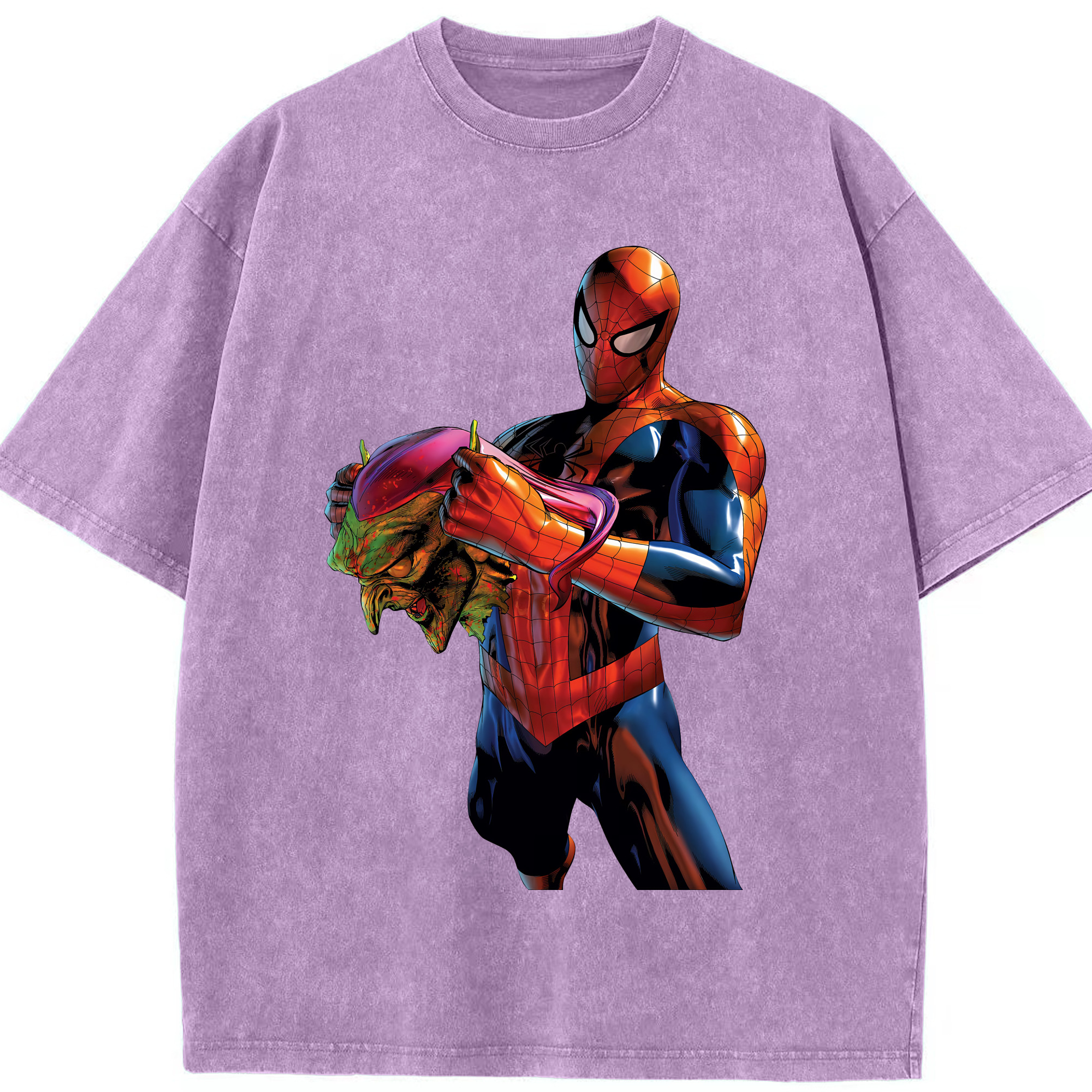 （画像用） Spider Man スパイダーマン 綿100% ヴィンテージ風 半袖Tシャツ（フロントプリント）