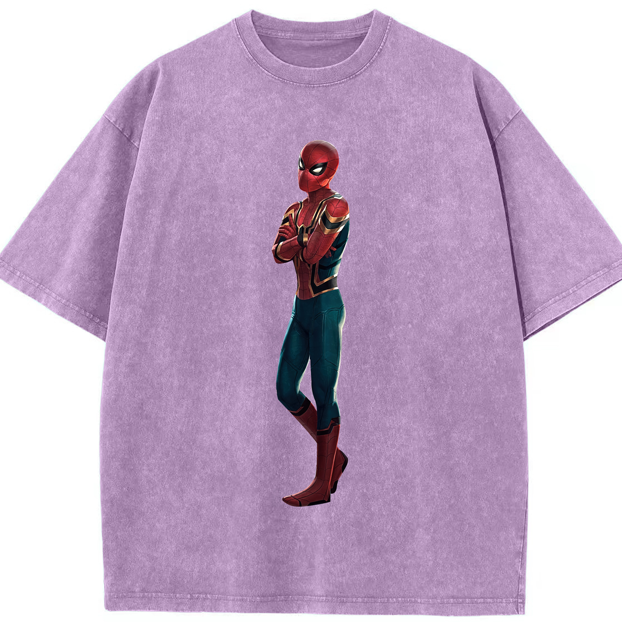 （画像用） Spider Man スパイダーマン 綿100% ヴィンテージ風 半袖Tシャツ（フロントプリント）