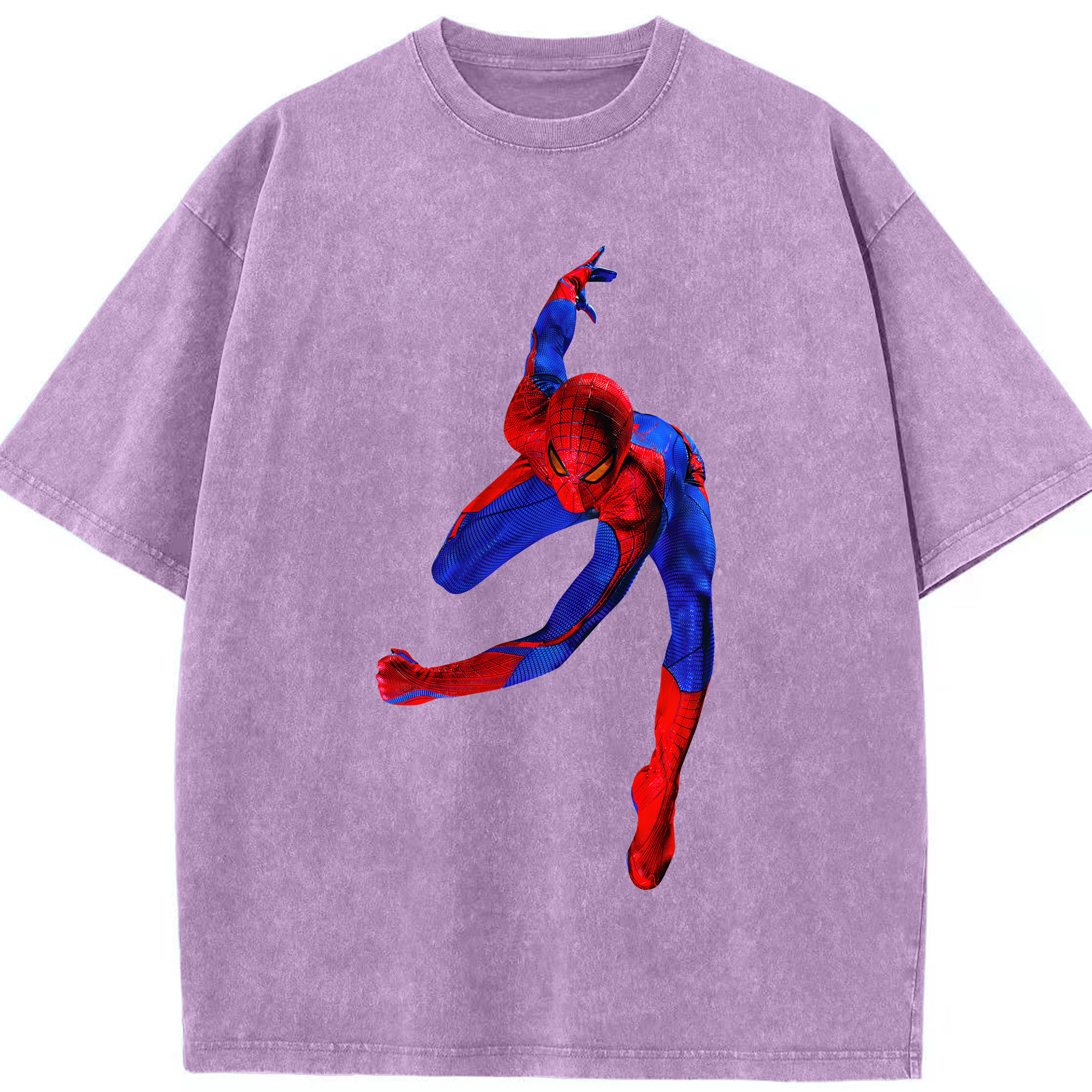 （画像用） Spider Man スパイダーマン 綿100% ヴィンテージ風 半袖Tシャツ（フロントプリント）
