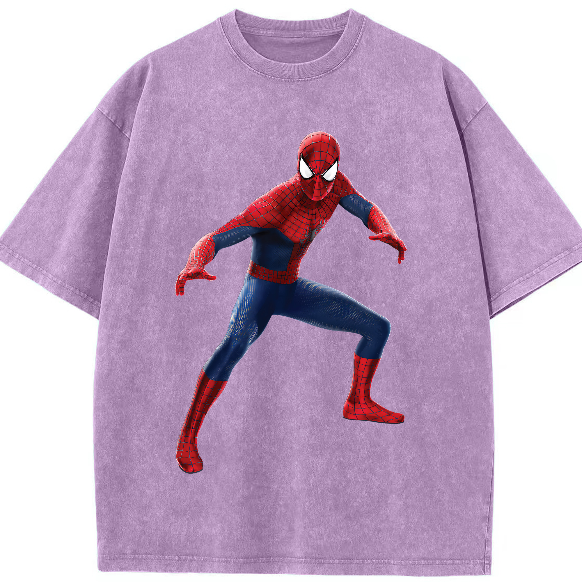 （画像用） Spider Man スパイダーマン 綿100% ヴィンテージ風 半袖Tシャツ（フロントプリント）