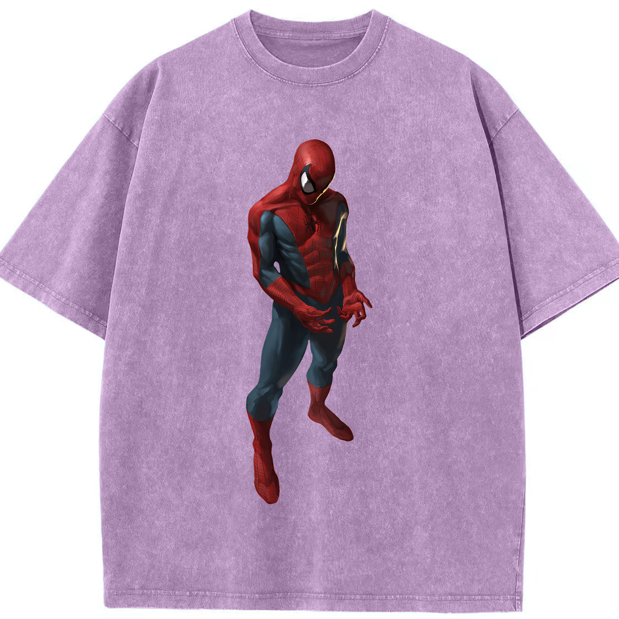 （画像用） Spider Man スパイダーマン 綿100% ヴィンテージ風 半袖Tシャツ（フロントプリント）