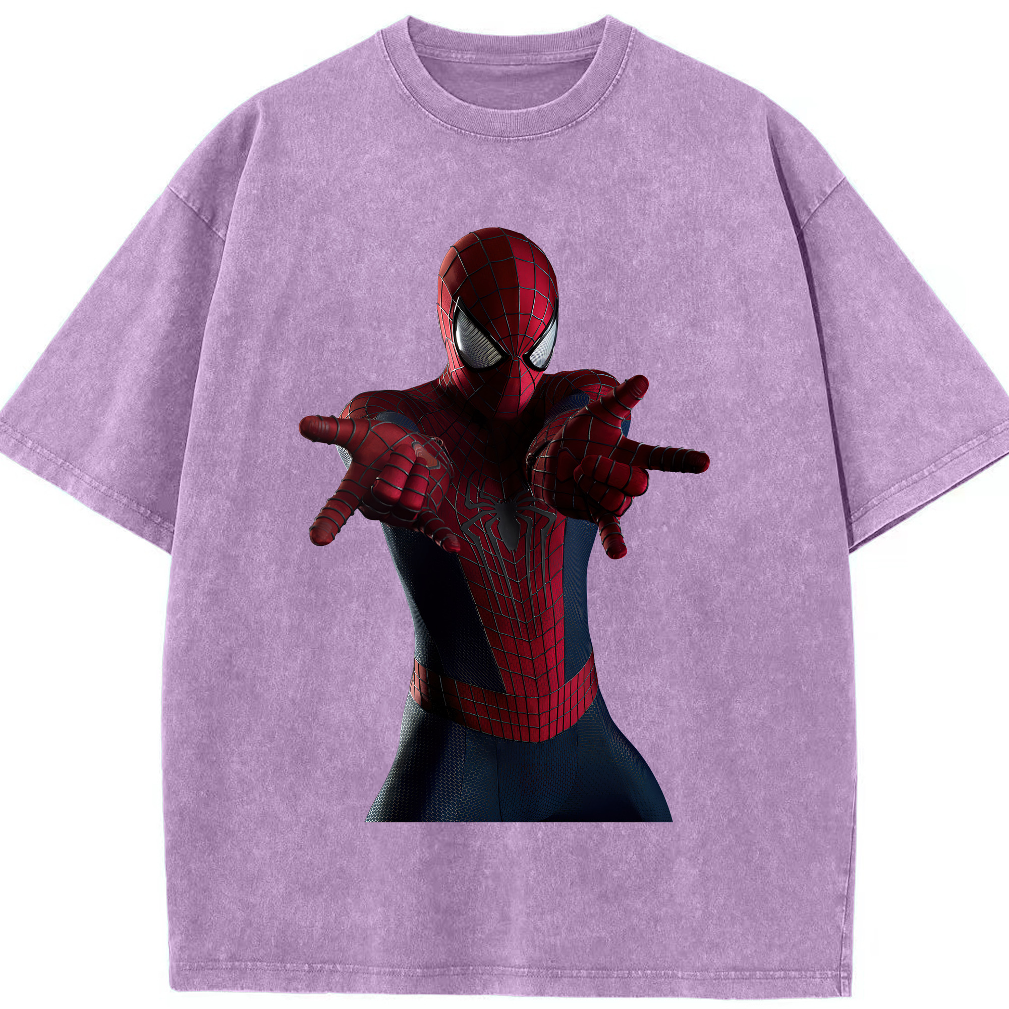 （画像用） Spider Man スパイダーマン 綿100% ヴィンテージ風 半袖Tシャツ（フロントプリント）