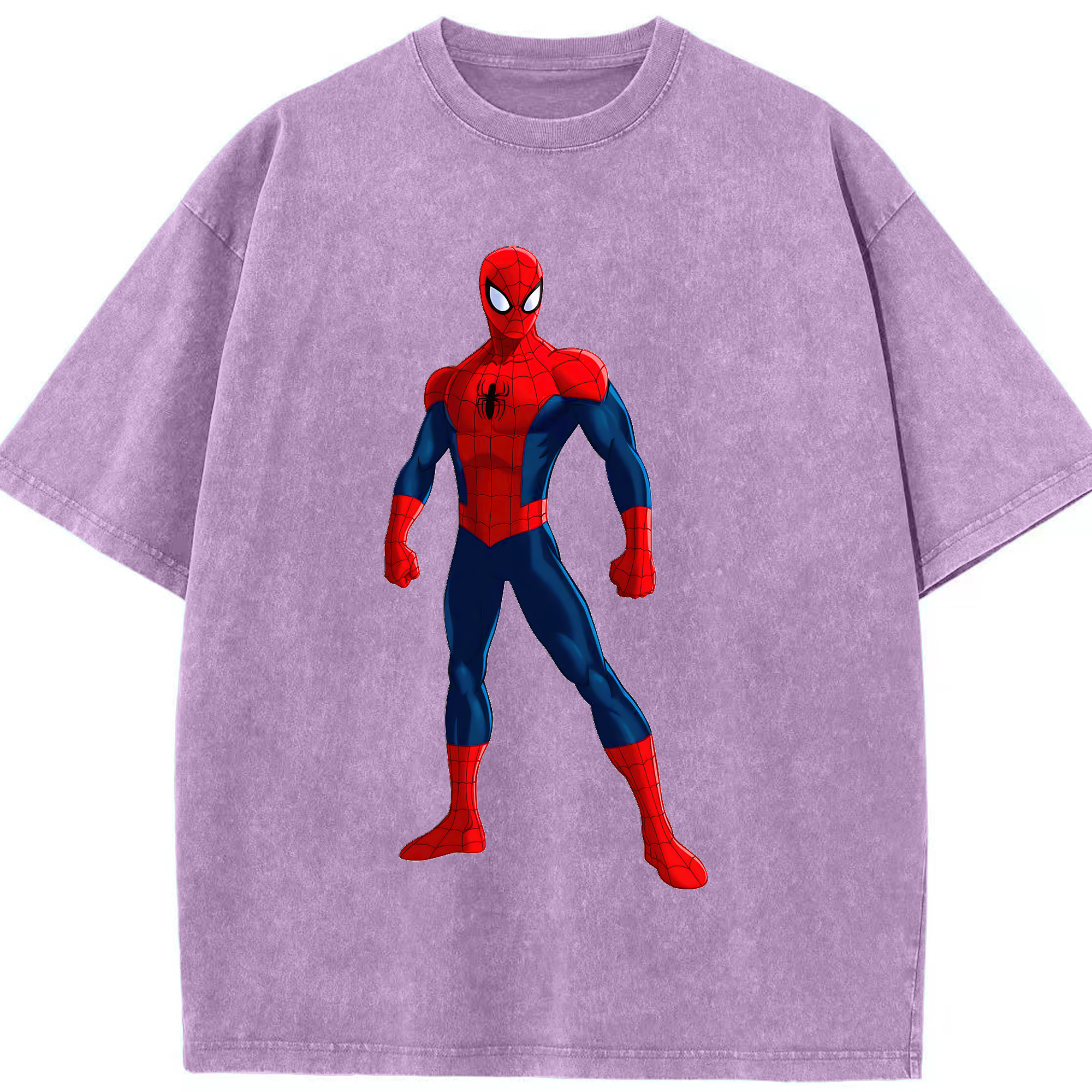 （画像用） Spider Man スパイダーマン 綿100% ヴィンテージ風 半袖Tシャツ（フロントプリント）