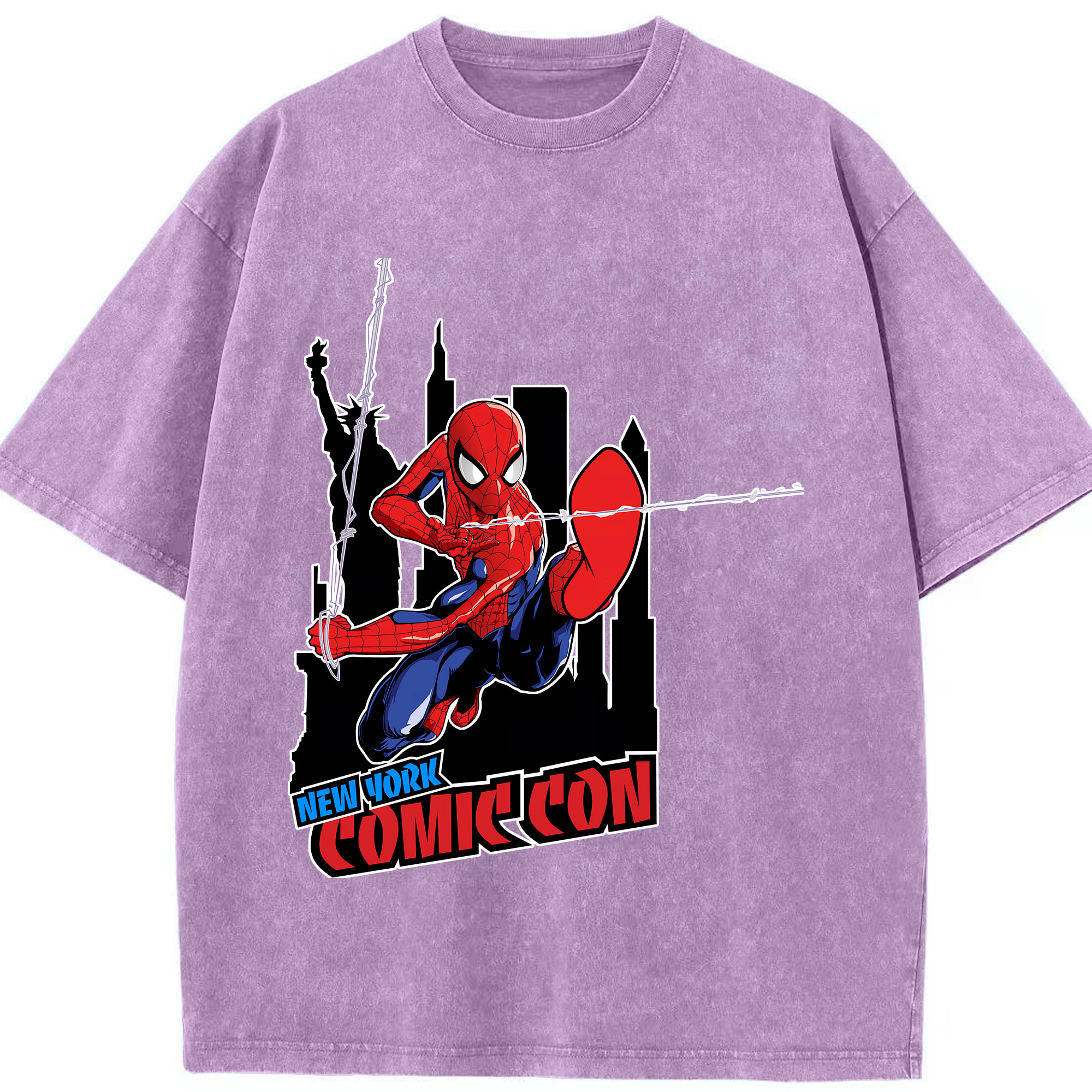 （画像用） Spider Man スパイダーマン 綿100% ヴィンテージ風 半袖Tシャツ（フロントプリント）