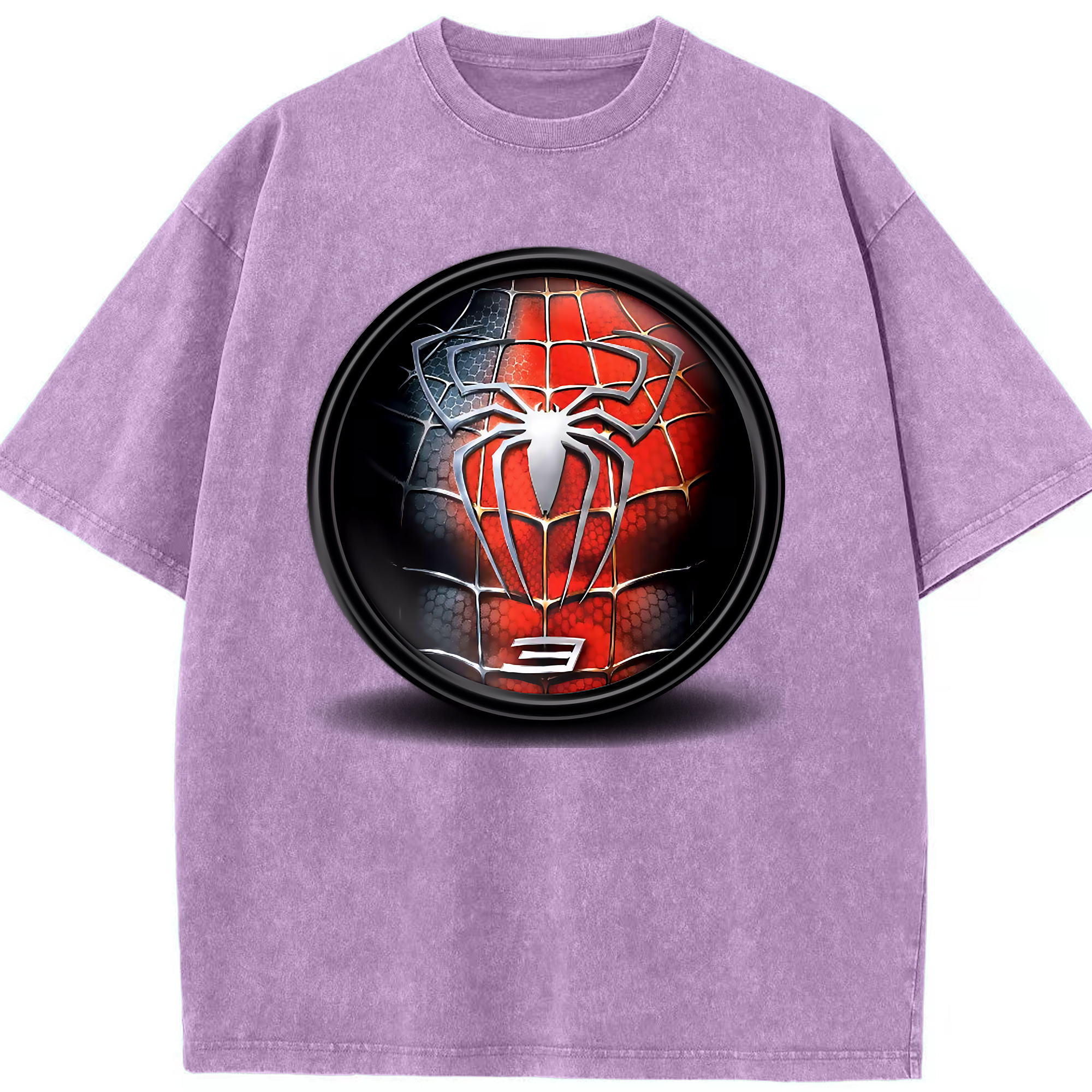（画像用） Spider Man スパイダーマン 綿100% ヴィンテージ風 半袖Tシャツ（フロントプリント）