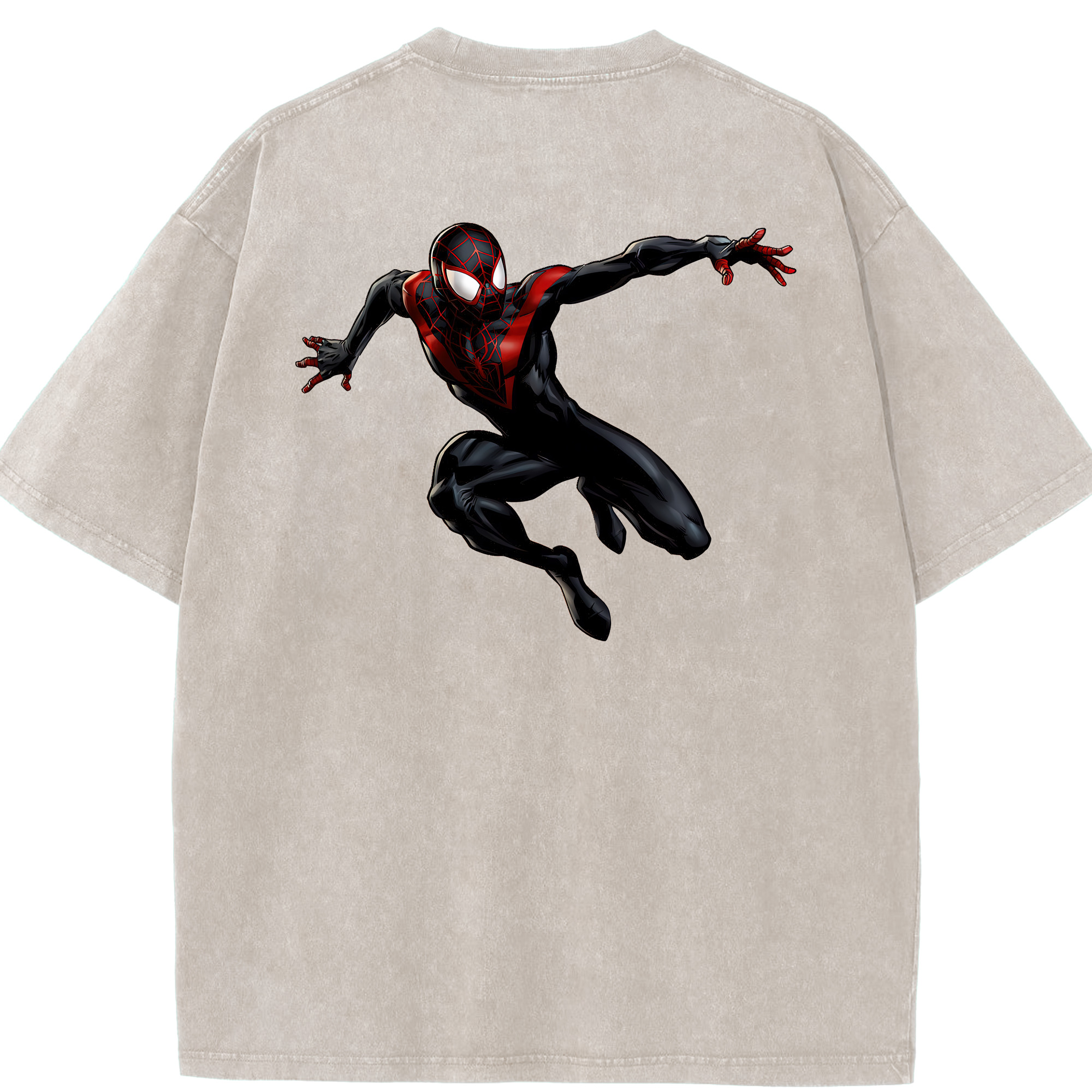 （画像用） Spider Man スパイダーマン 綿100% ヴィンテージ風 半袖Tシャツ（背面プリント）