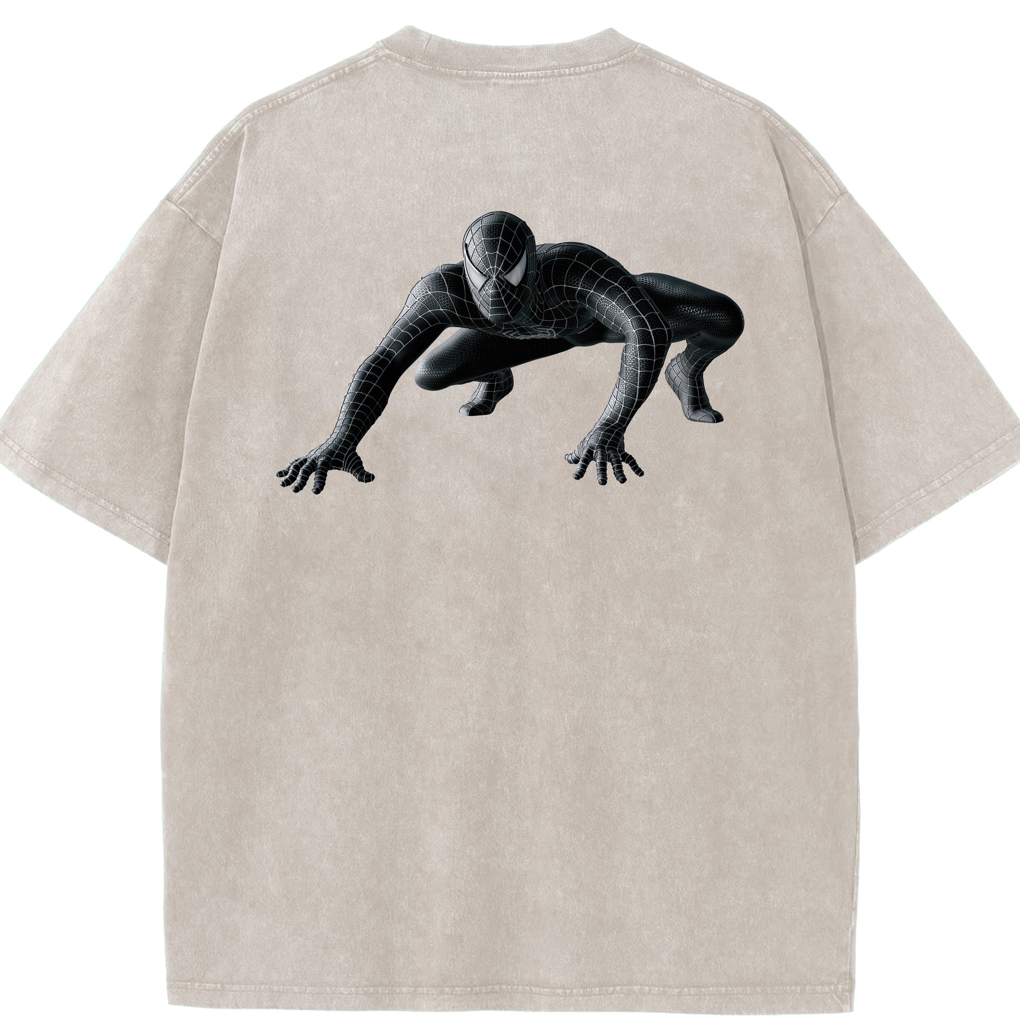 （画像用） Spider Man スパイダーマン 綿100% ヴィンテージ風 半袖Tシャツ（背面プリント）