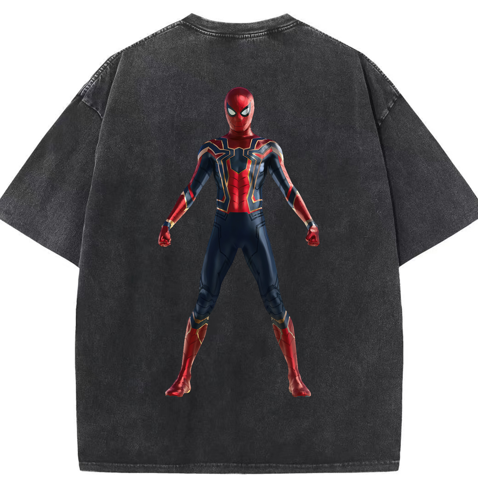 （画像用） Spider Man スパイダーマン 綿100% ヴィンテージ風 半袖Tシャツ（背面プリント）