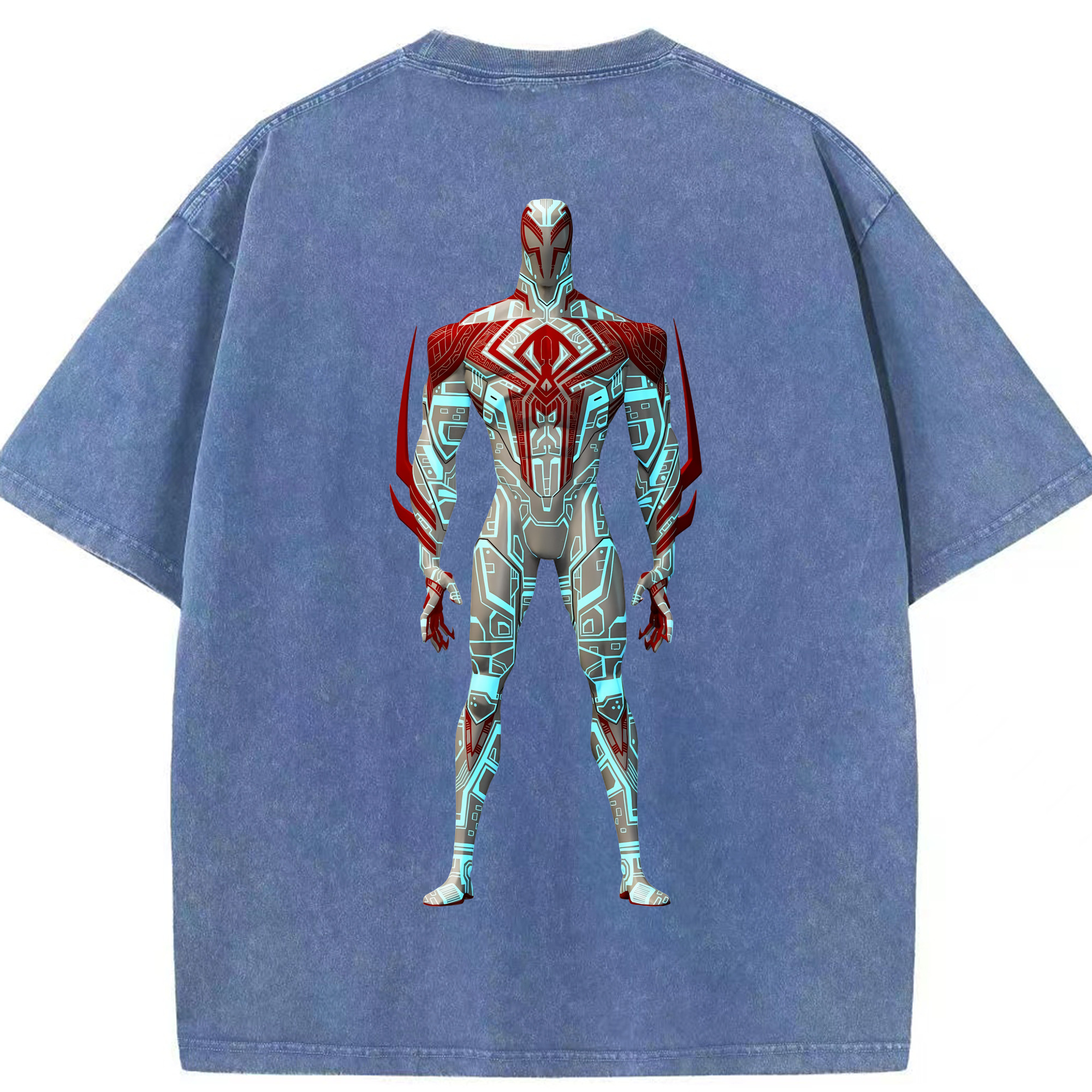 （画像用） Spider Man スパイダーマン 綿100% ヴィンテージ風 半袖Tシャツ（背面プリント）
