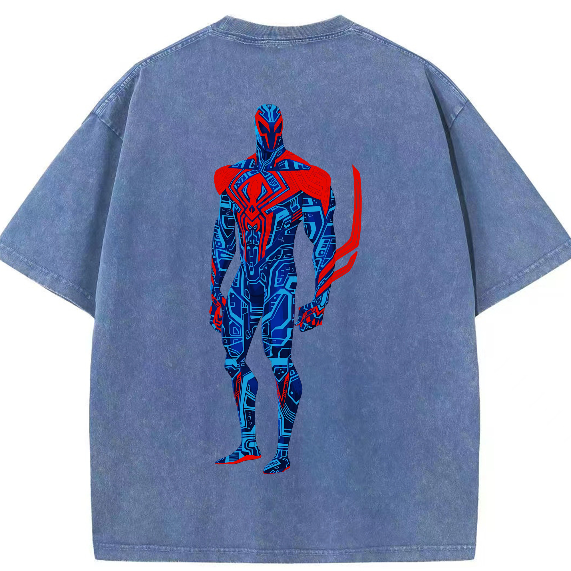 （画像用） Spider Man スパイダーマン 綿100% ヴィンテージ風 半袖Tシャツ（背面プリント）