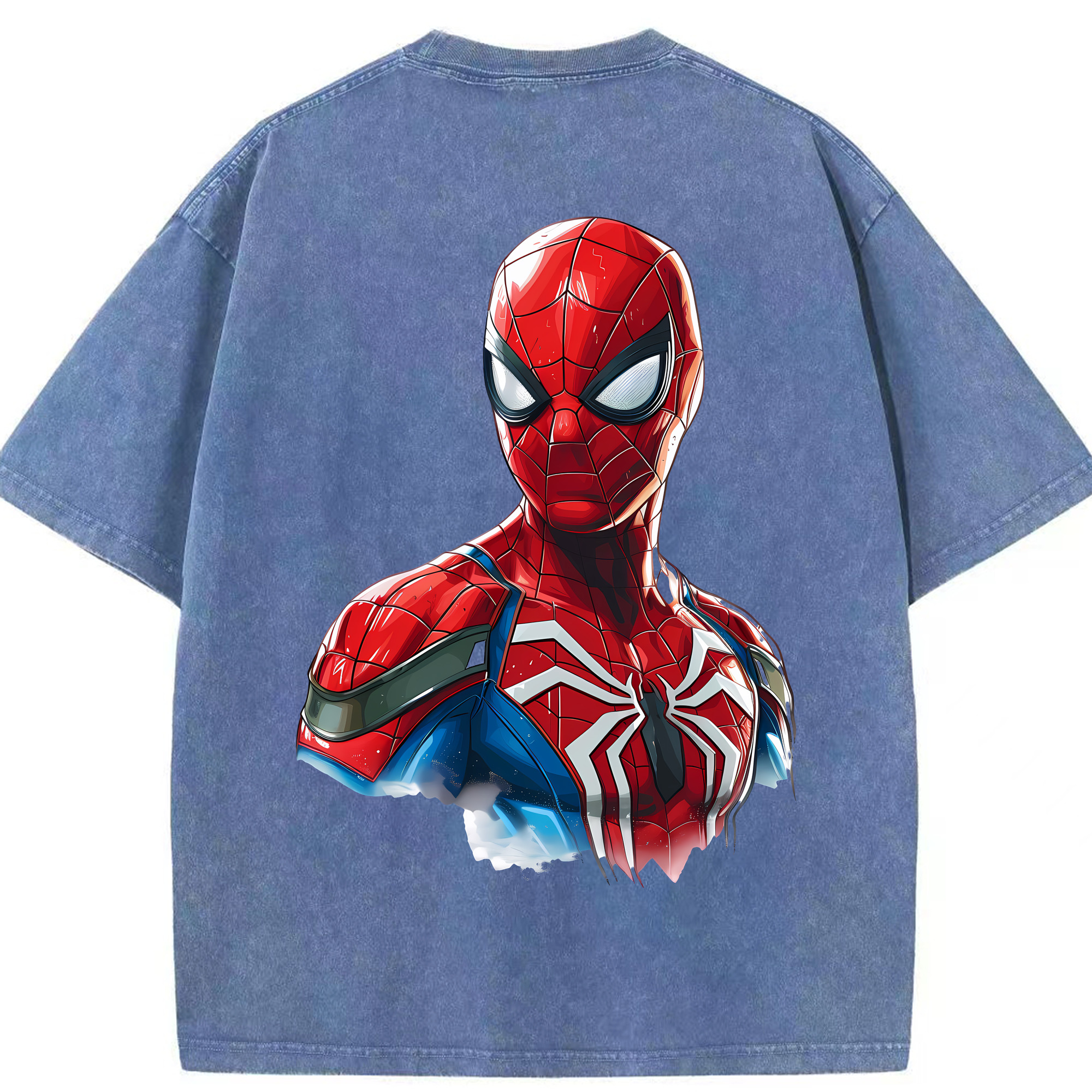 （画像用） Spider Man スパイダーマン 綿100% ヴィンテージ風 半袖Tシャツ（背面プリント）