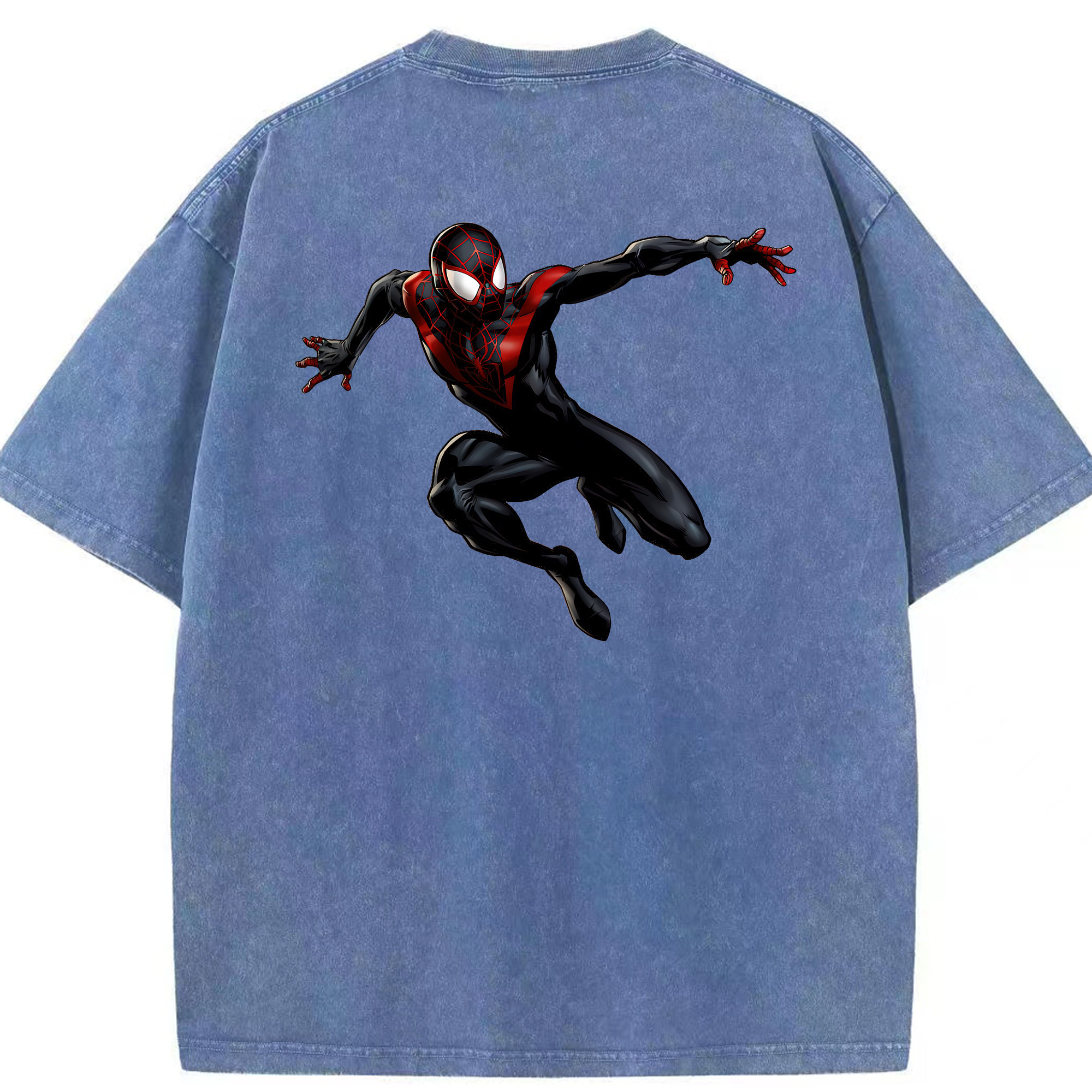 （画像用） Spider Man スパイダーマン 綿100% ヴィンテージ風 半袖Tシャツ（背面プリント）