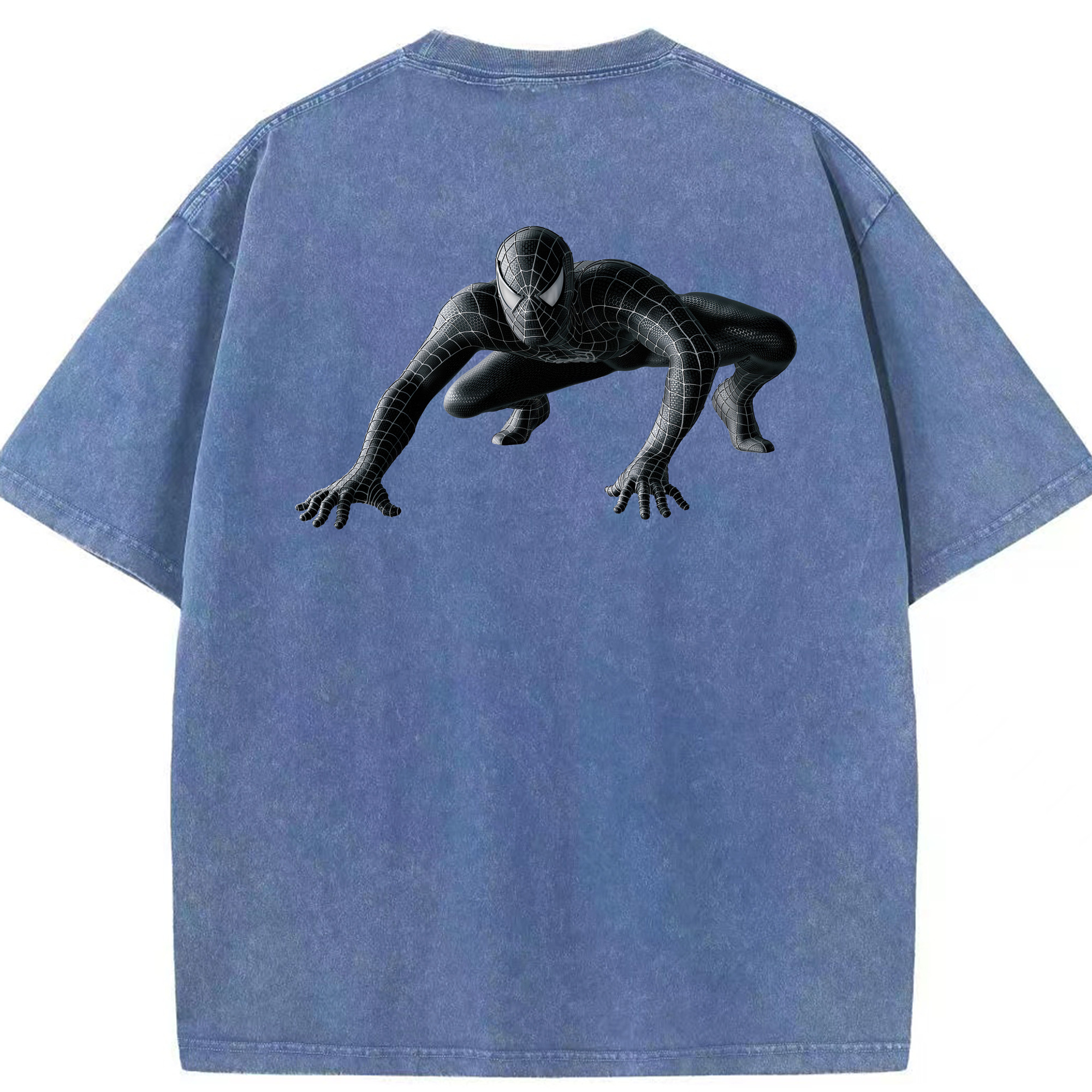 （画像用） Spider Man スパイダーマン 綿100% ヴィンテージ風 半袖Tシャツ（背面プリント）