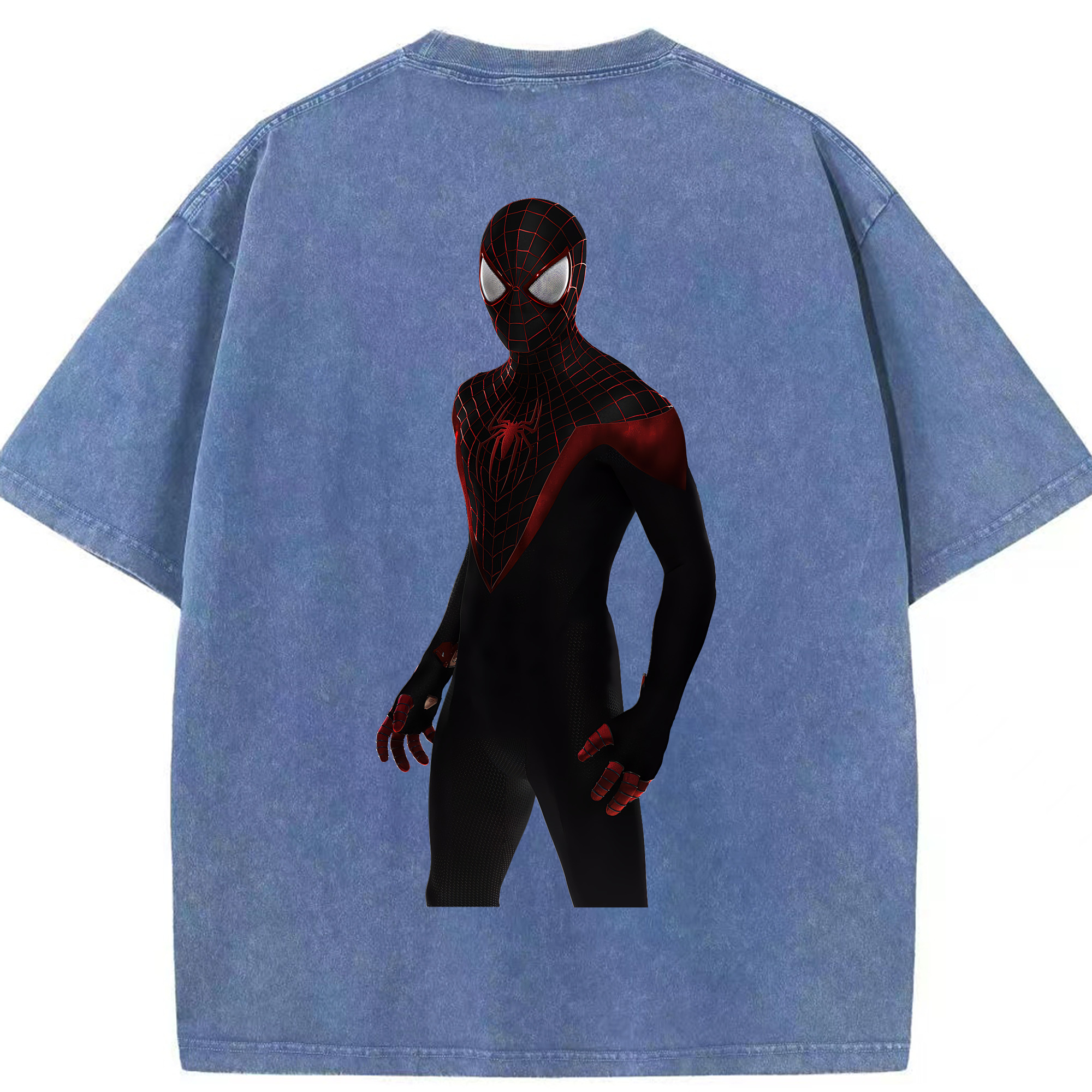 （画像用） Spider Man スパイダーマン 綿100% ヴィンテージ風 半袖Tシャツ（背面プリント）