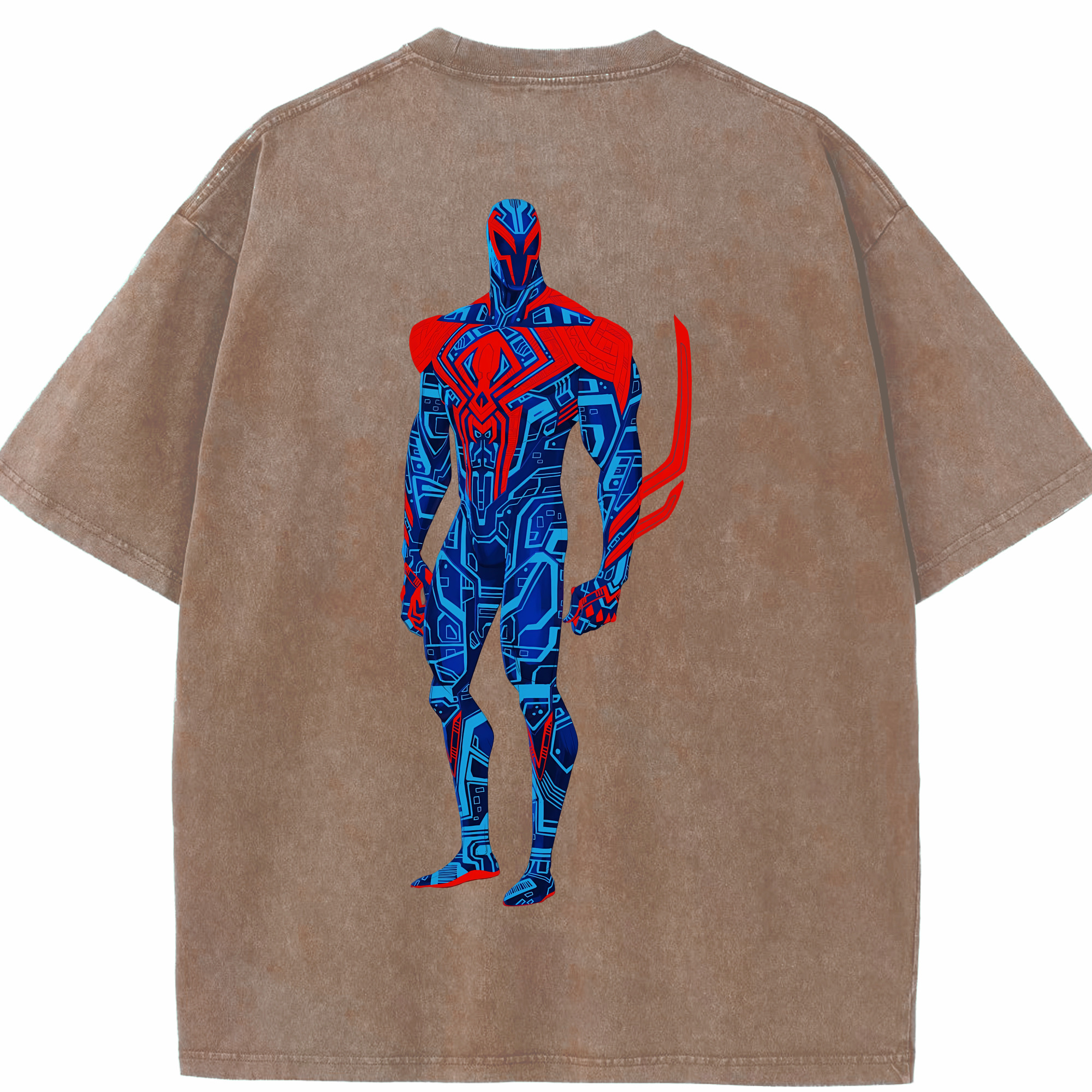 （画像用） Spider Man スパイダーマン 綿100% ヴィンテージ風 半袖Tシャツ（背面プリント）