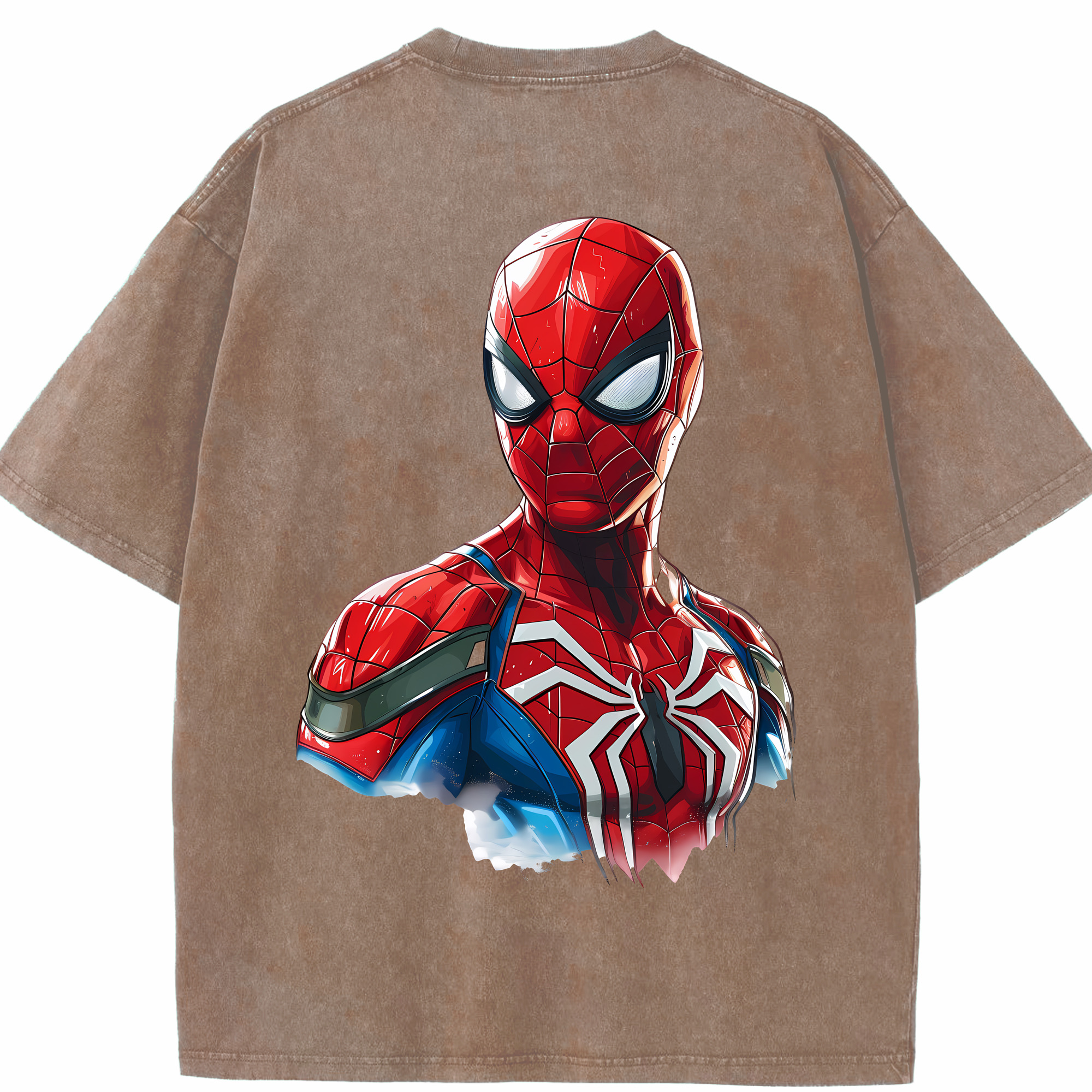 （画像用） Spider Man スパイダーマン 綿100% ヴィンテージ風 半袖Tシャツ（背面プリント）