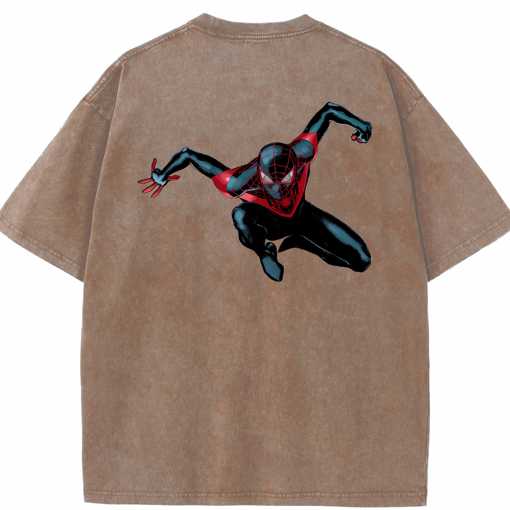（画像用） Spider Man スパイダーマン 綿100% ヴィンテージ風 半袖Tシャツ（背面プリント）