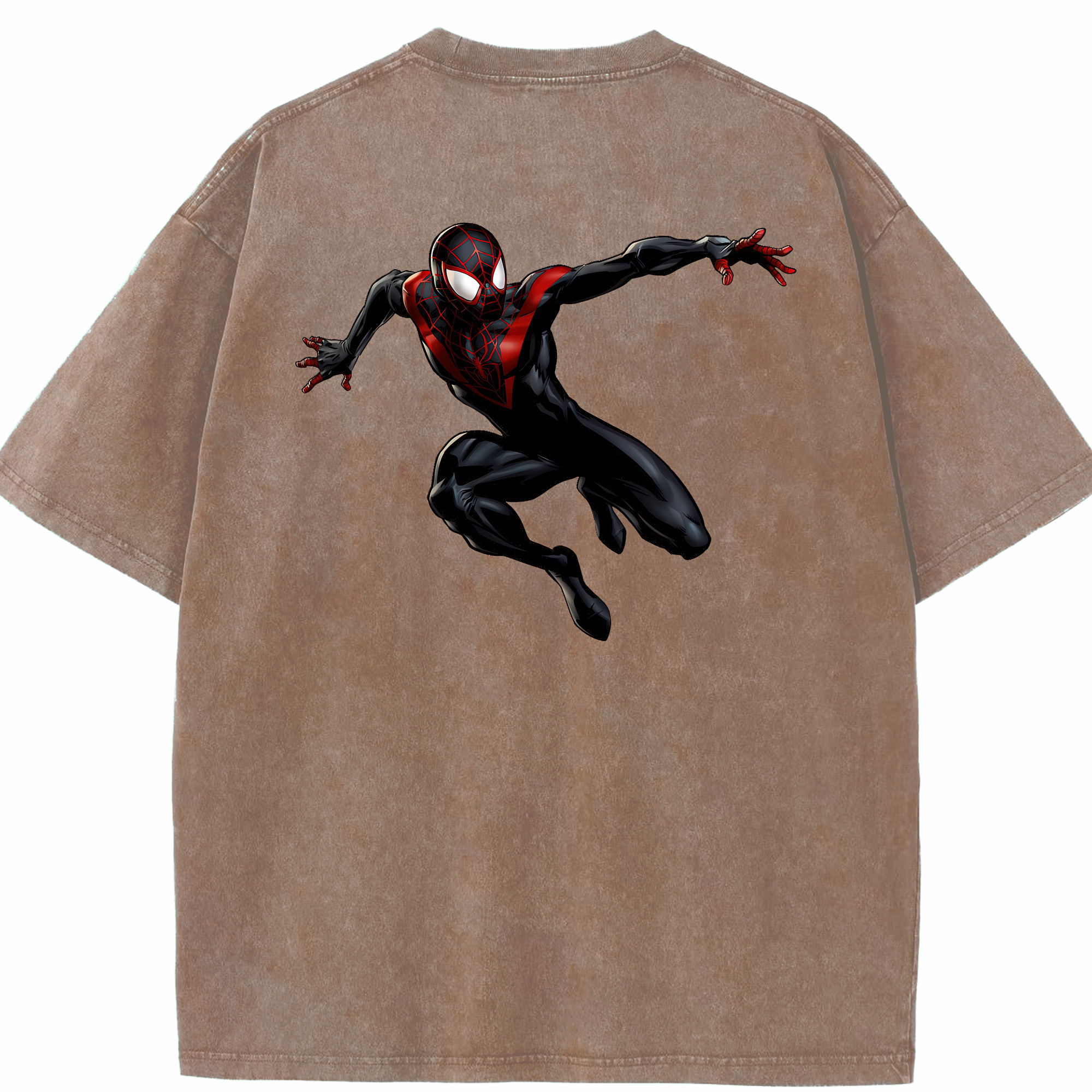 （画像用） Spider Man スパイダーマン 綿100% ヴィンテージ風 半袖Tシャツ（背面プリント）