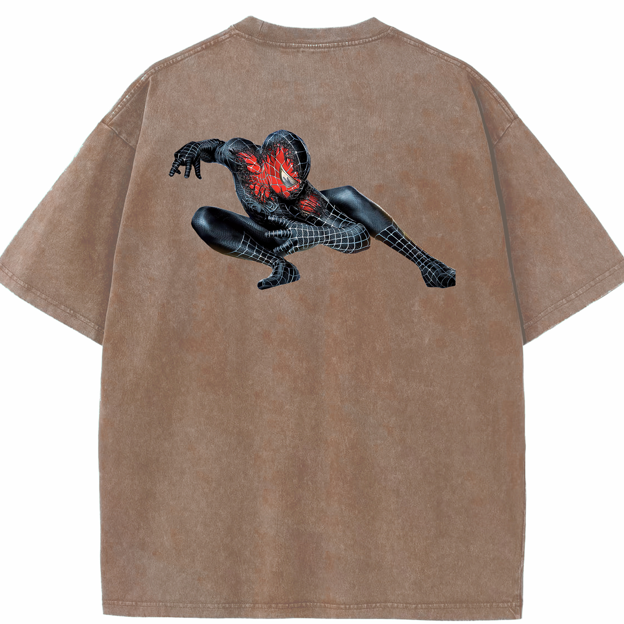 （画像用） Spider Man スパイダーマン 綿100% ヴィンテージ風 半袖Tシャツ（背面プリント）