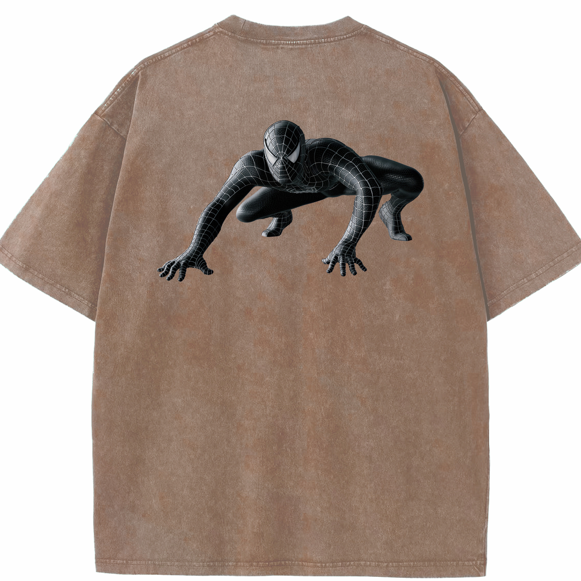 （画像用） Spider Man スパイダーマン 綿100% ヴィンテージ風 半袖Tシャツ（背面プリント）