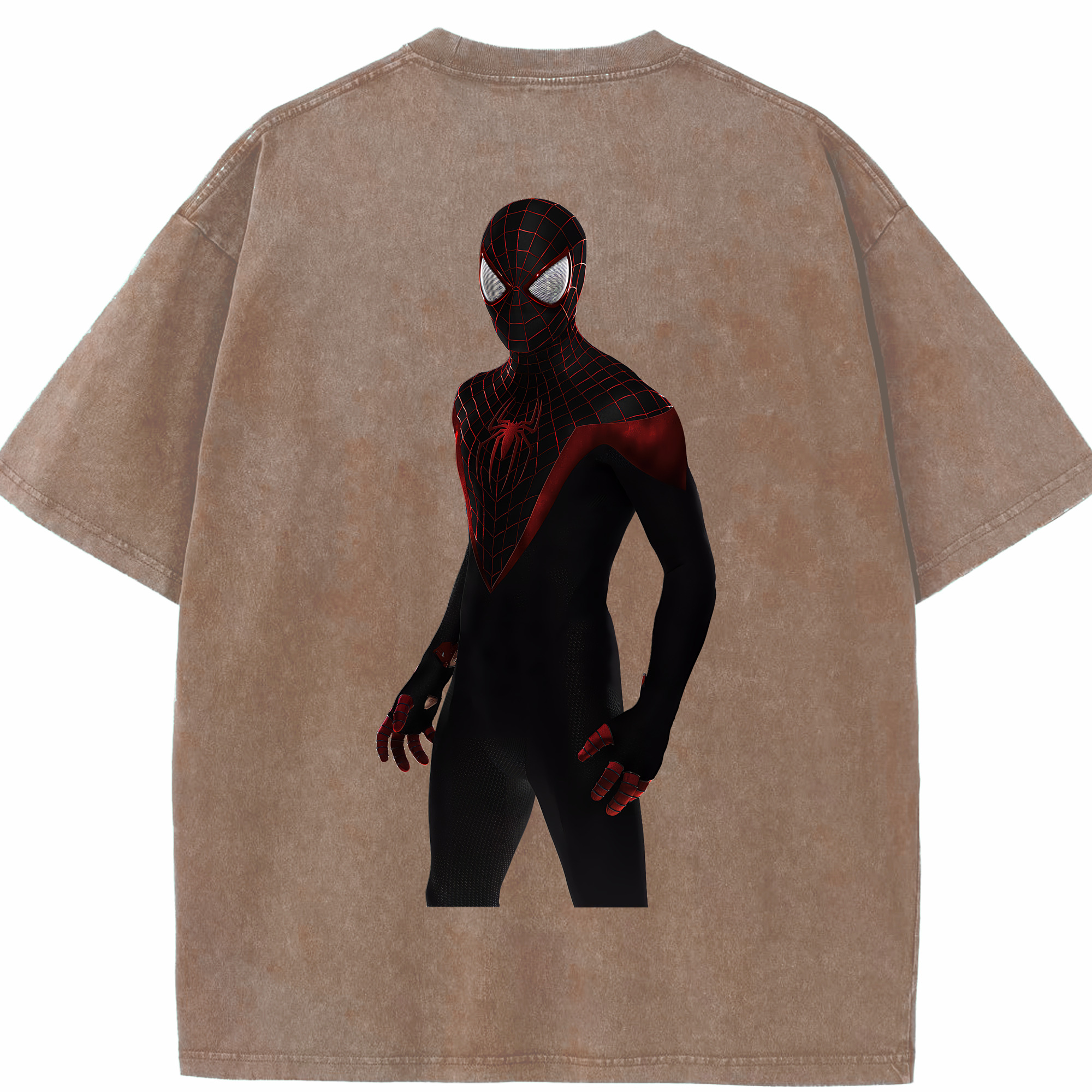 （画像用） Spider Man スパイダーマン 綿100% ヴィンテージ風 半袖Tシャツ（背面プリント）