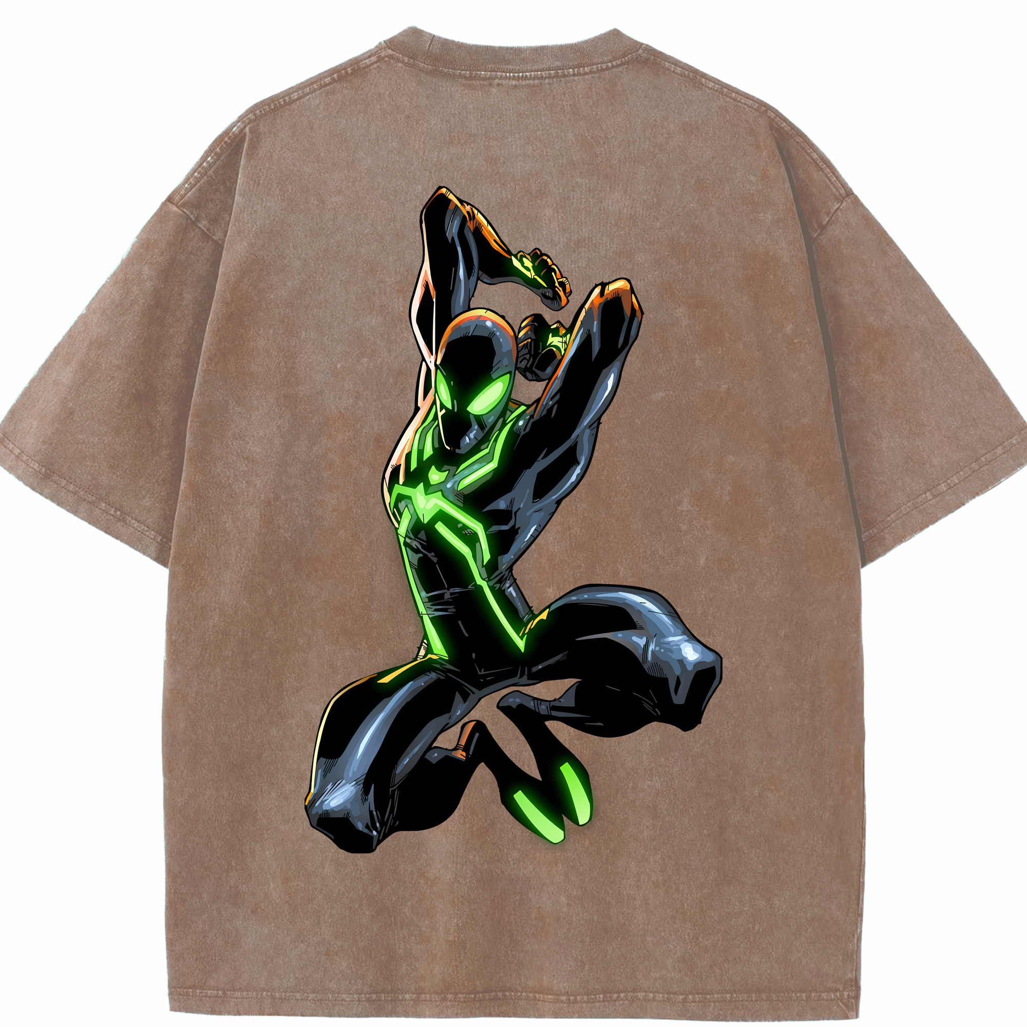 （画像用） Spider Man スパイダーマン 綿100% ヴィンテージ風 半袖Tシャツ（背面プリント）