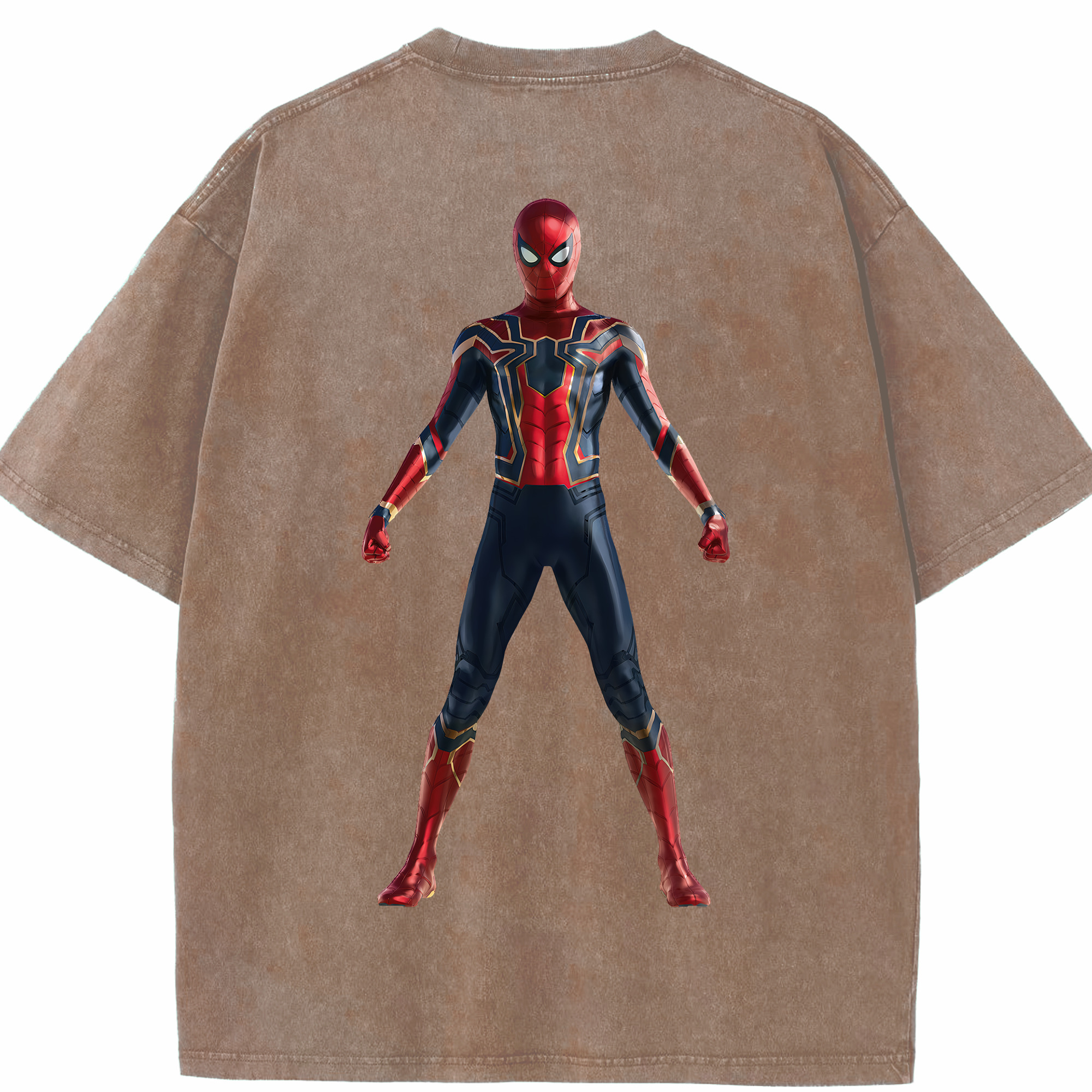（画像用） Spider Man スパイダーマン 綿100% ヴィンテージ風 半袖Tシャツ（背面プリント）