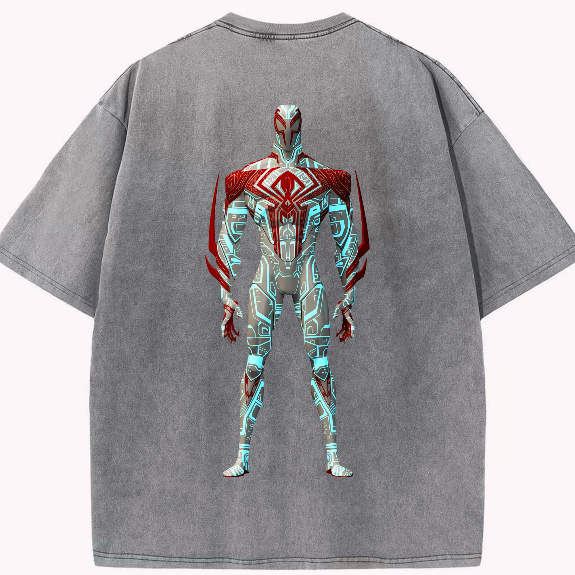 （画像用） Spider Man スパイダーマン 綿100% ヴィンテージ風 半袖Tシャツ（背面プリント）