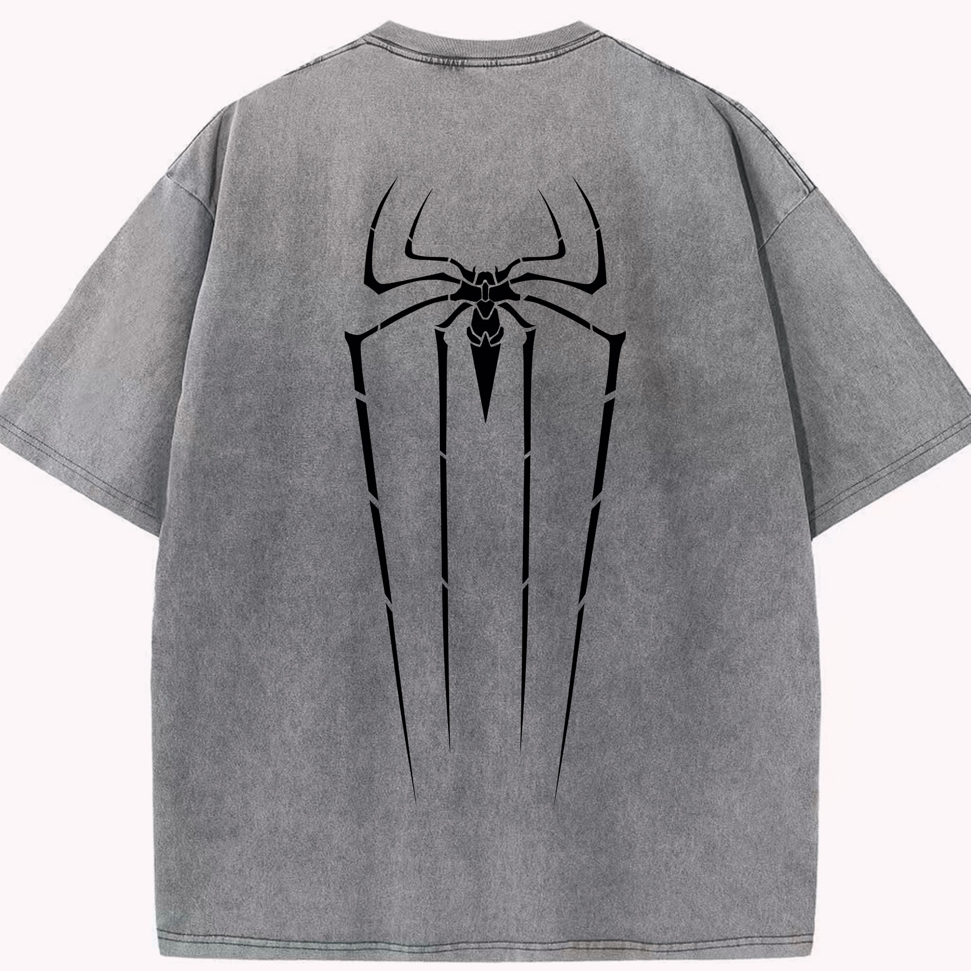 （画像用） Spider Man スパイダーマン 綿100% ヴィンテージ風 半袖Tシャツ（背面プリント）